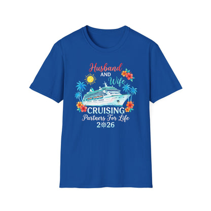 Husband and Wife Cruising Partners For Life 2026 Unisex T-Shirt