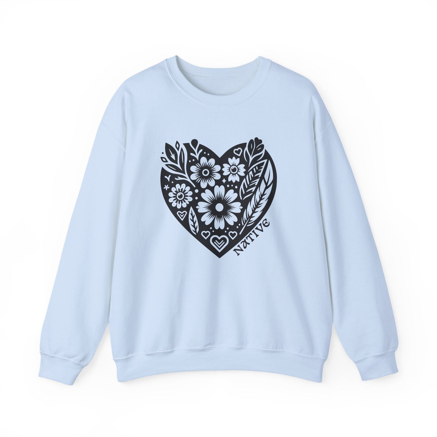 Native Heart Floral Feather Sweatshirt