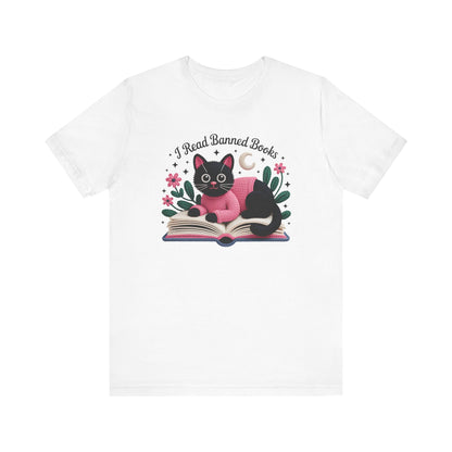I Read Banned Books Cat Unisex T-Shirt