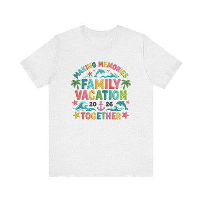 Family Vacation Making Memories Together 2026 Faux Crochet Unisex T-Shirt