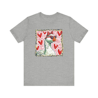 Goose Valentine Blowing Bubble Unisex T-Shirt