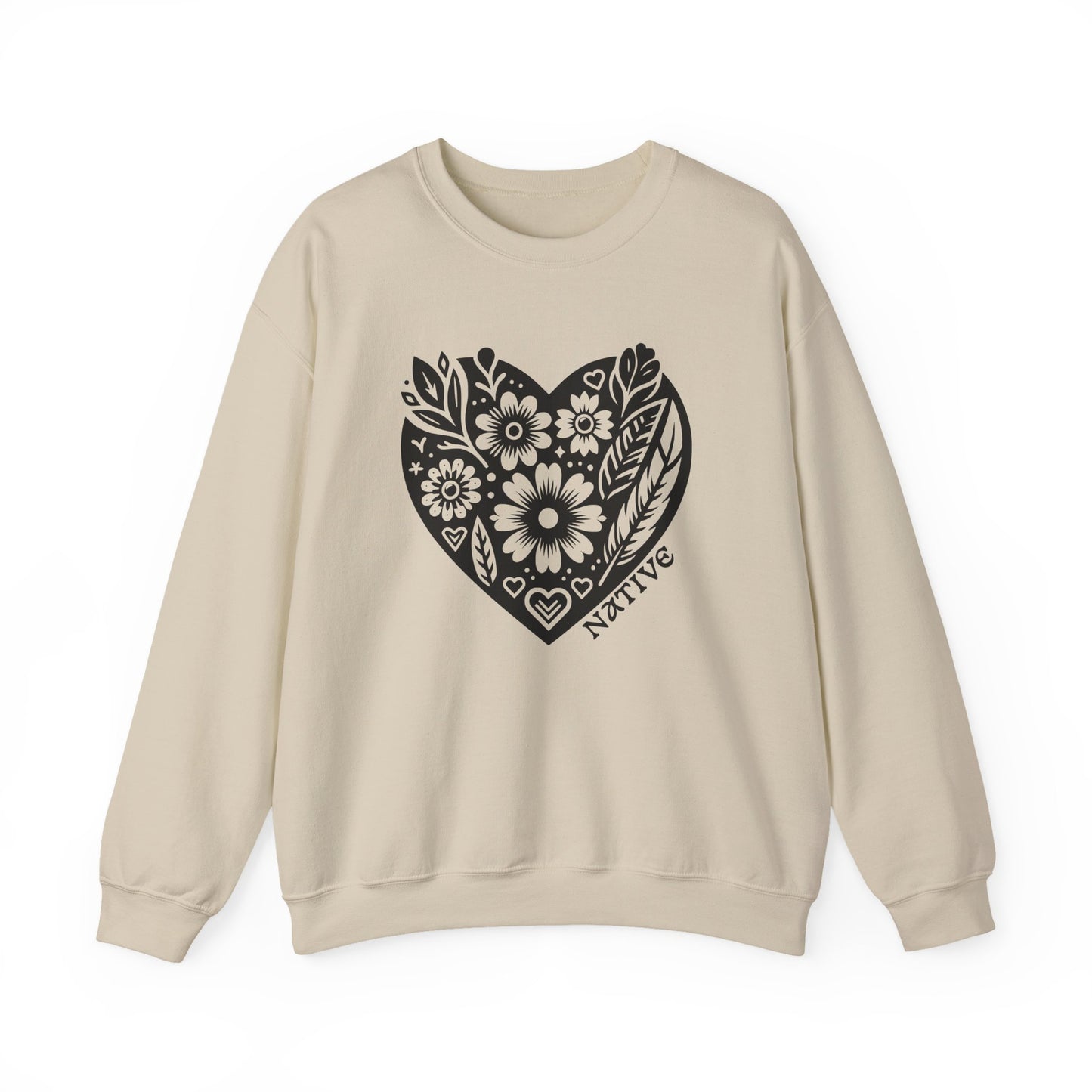 Native Heart Floral Feather Sweatshirt
