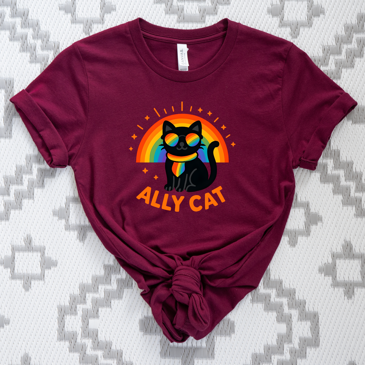 ally cat shirt, pride cat tee, lgbtq ally shirt, rainbow cat shirt, funny pride tee, cat lover pride shirt, pride apparel, ally rainbow shirt, inclusive apparel, rainbow graphic tee, lgbtq support shirt, unisex pride shirt, retro rainbow tee, cute cat graphic tee, pride month apparel