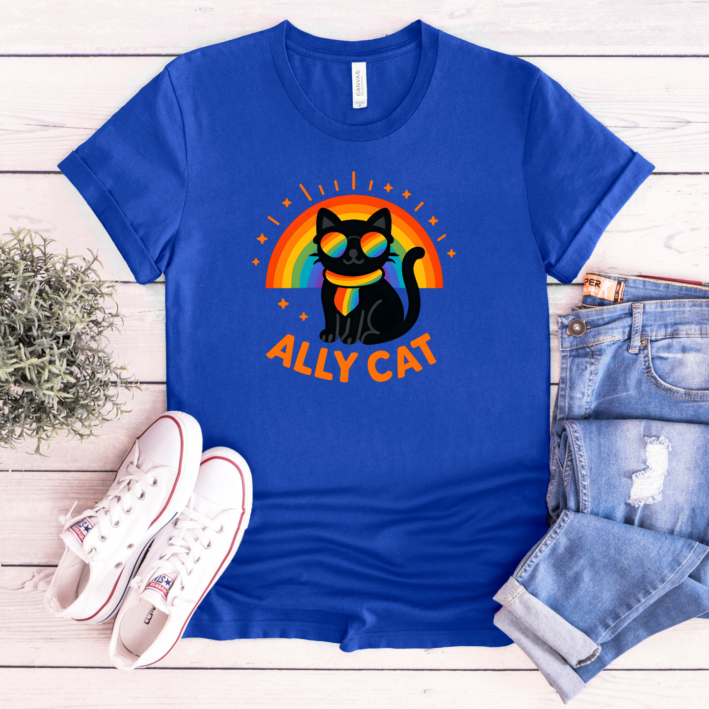 ally cat shirt, pride cat tee, lgbtq ally shirt, rainbow cat shirt, funny pride tee, cat lover pride shirt, pride apparel, ally rainbow shirt, inclusive apparel, rainbow graphic tee, lgbtq support shirt, unisex pride shirt, retro rainbow tee, cute cat graphic tee, pride month apparel