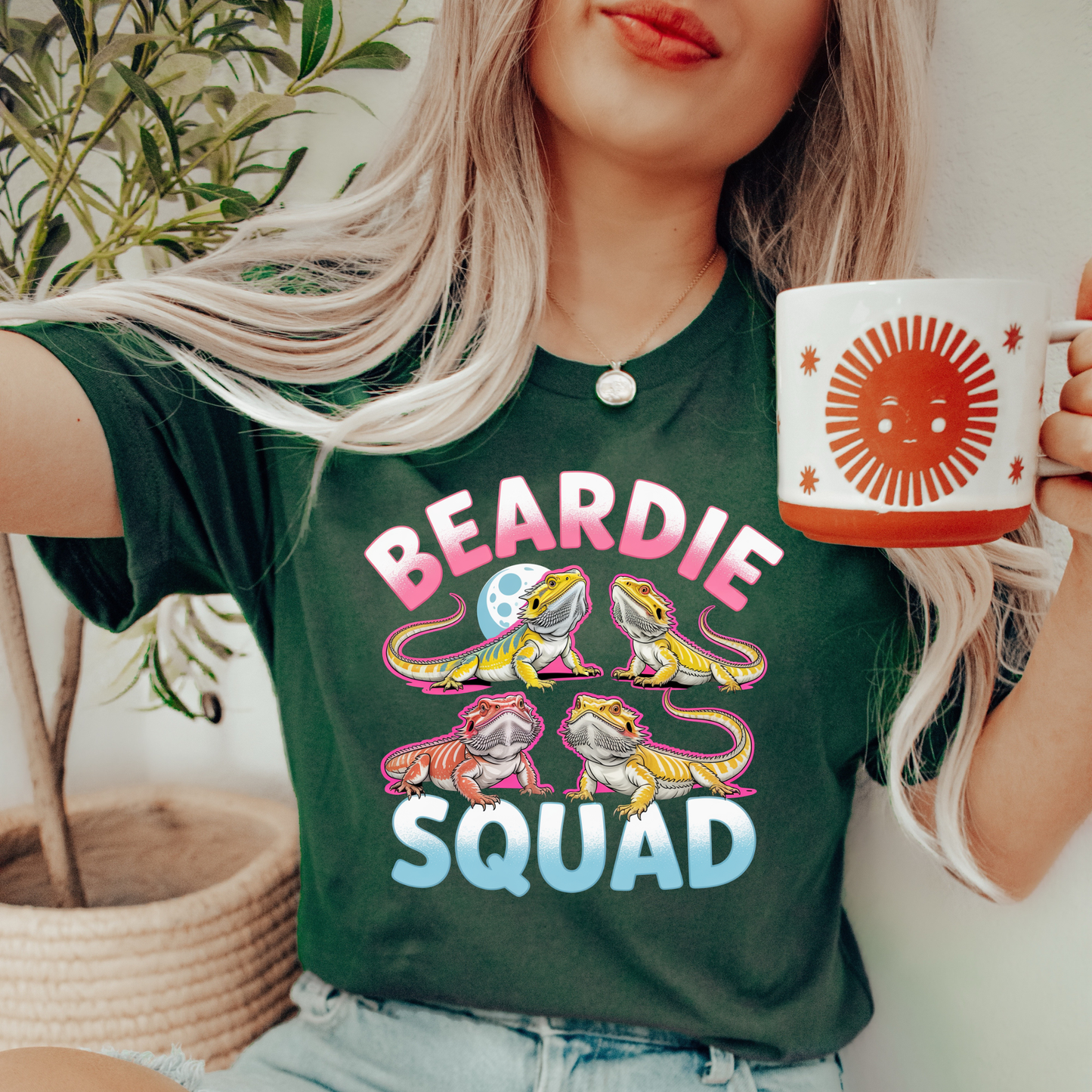 Beardie Squad shirt with colorful bearded dragon graphic and bold text on a unisex tee. beardie squad, bearded dragon shirt, reptile lover shirt, funny animal tee, pet lover shirt, unisex graphic tee, beardie mom, beardie dad, reptile enthusiast, colorful graphic shirt, cute animal shirt, gift for reptile lover, bearded dragon apparel, statement tee, animal lover clothing