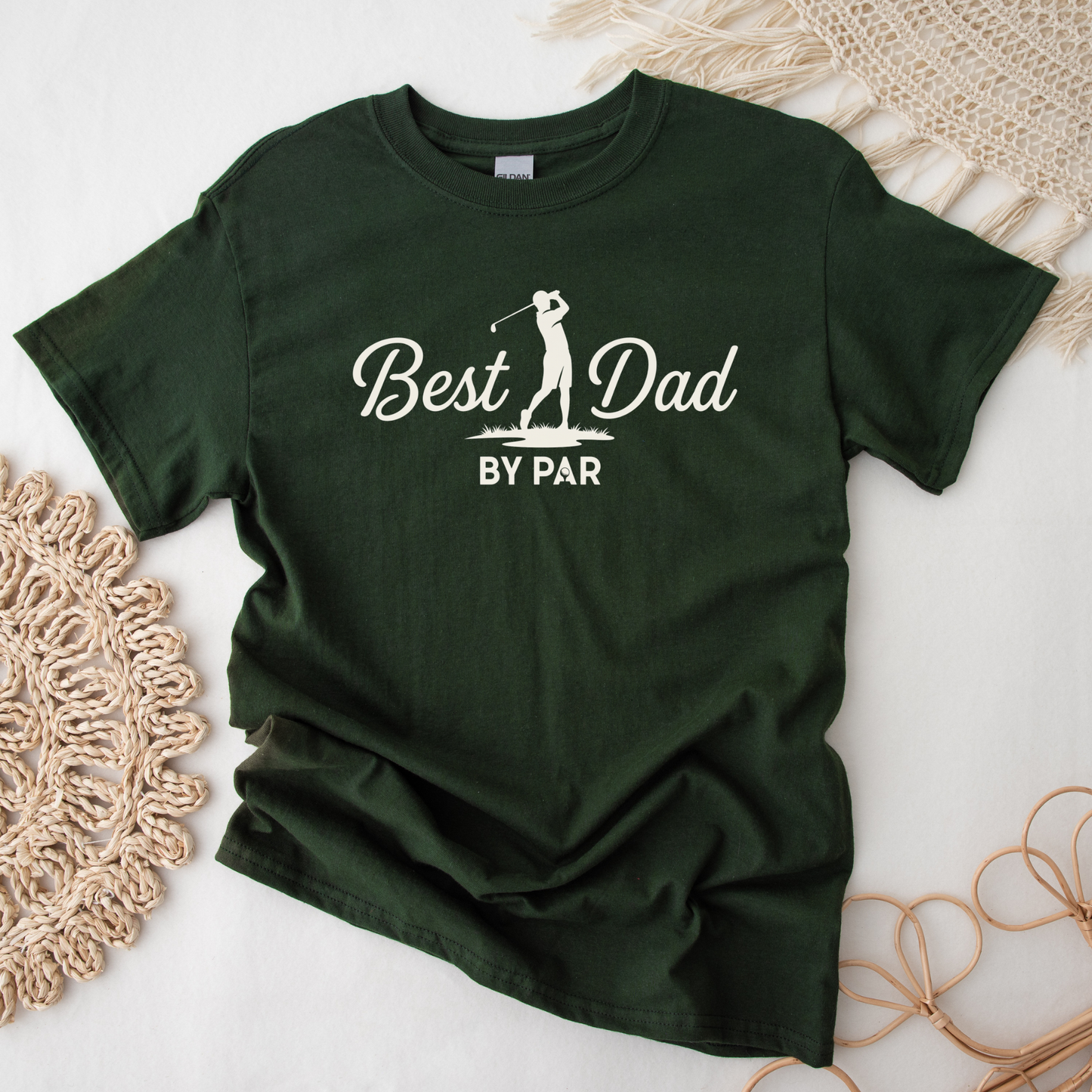 Best Dad By Par shirt with golf silhouette and funny pun text on a unisex tee. best dad by par, golf dad shirt, funny dad shirt, father gift tee, golf lover shirt, unisex graphic tee, dad pun shirt, Father’s Day shirt, sporty dad apparel, golf graphic tee, humorous t shirt, dad appreciation gift, golf themed shirt, everyday casual tee, best dad shirt