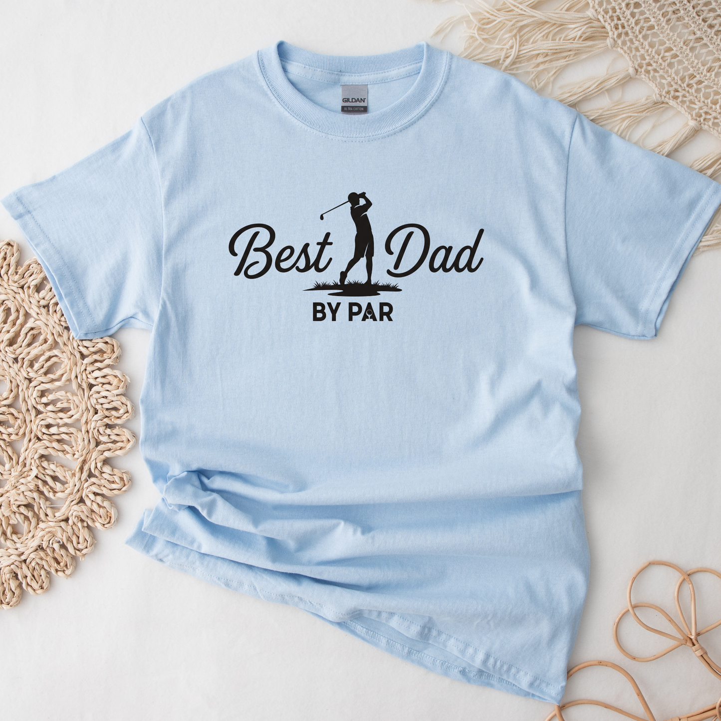 Best Dad By Par shirt with golf silhouette and funny pun text on a unisex tee. best dad by par, golf dad shirt, funny dad shirt, father gift tee, golf lover shirt, unisex graphic tee, dad pun shirt, Father’s Day shirt, sporty dad apparel, golf graphic tee, humorous t shirt, dad appreciation gift, golf themed shirt, everyday casual tee, best dad shirt