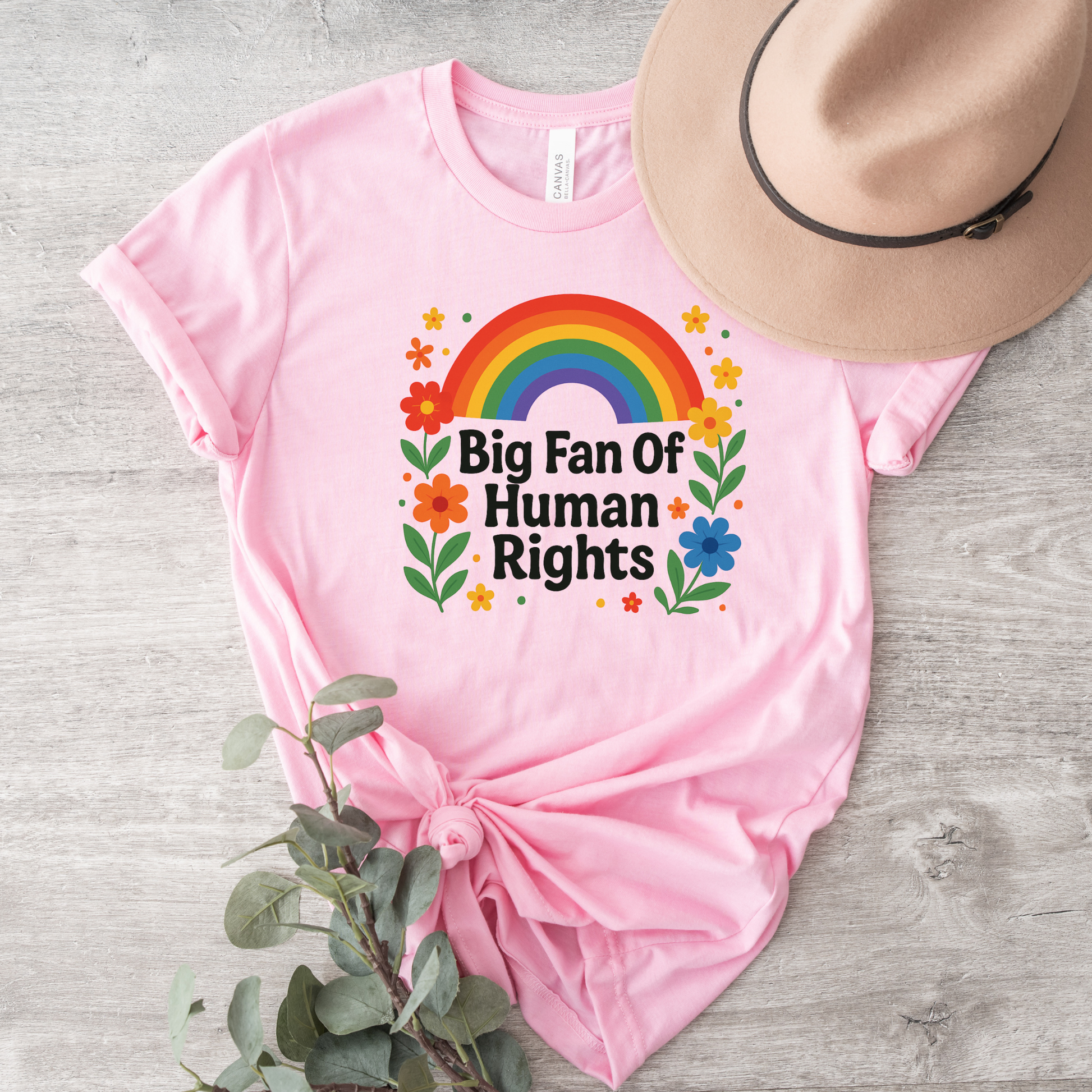 big fan of human rights shirt, rainbow floral shirt, equality shirt, pride graphic tee, human rights shirt, inclusive clothing, rainbow shirt aesthetic, floral graphic tee, activist shirt, kindness shirt, lgbtq ally shirt, positive message shirt, unisex equality tee