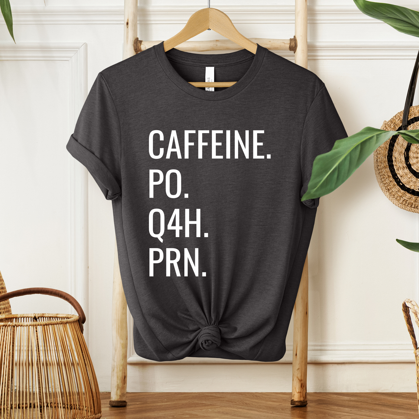 caffeine po q4h prn shirt, nurse coffee shirt, funny nurse shirt, medical humor shirt, nursing student shirt, nurse life shirt, healthcare worker shirt, coffee lover shirt, rn shirt, funny medical tee, nurse gift idea, hospital humor shirt, unisex nurse tee