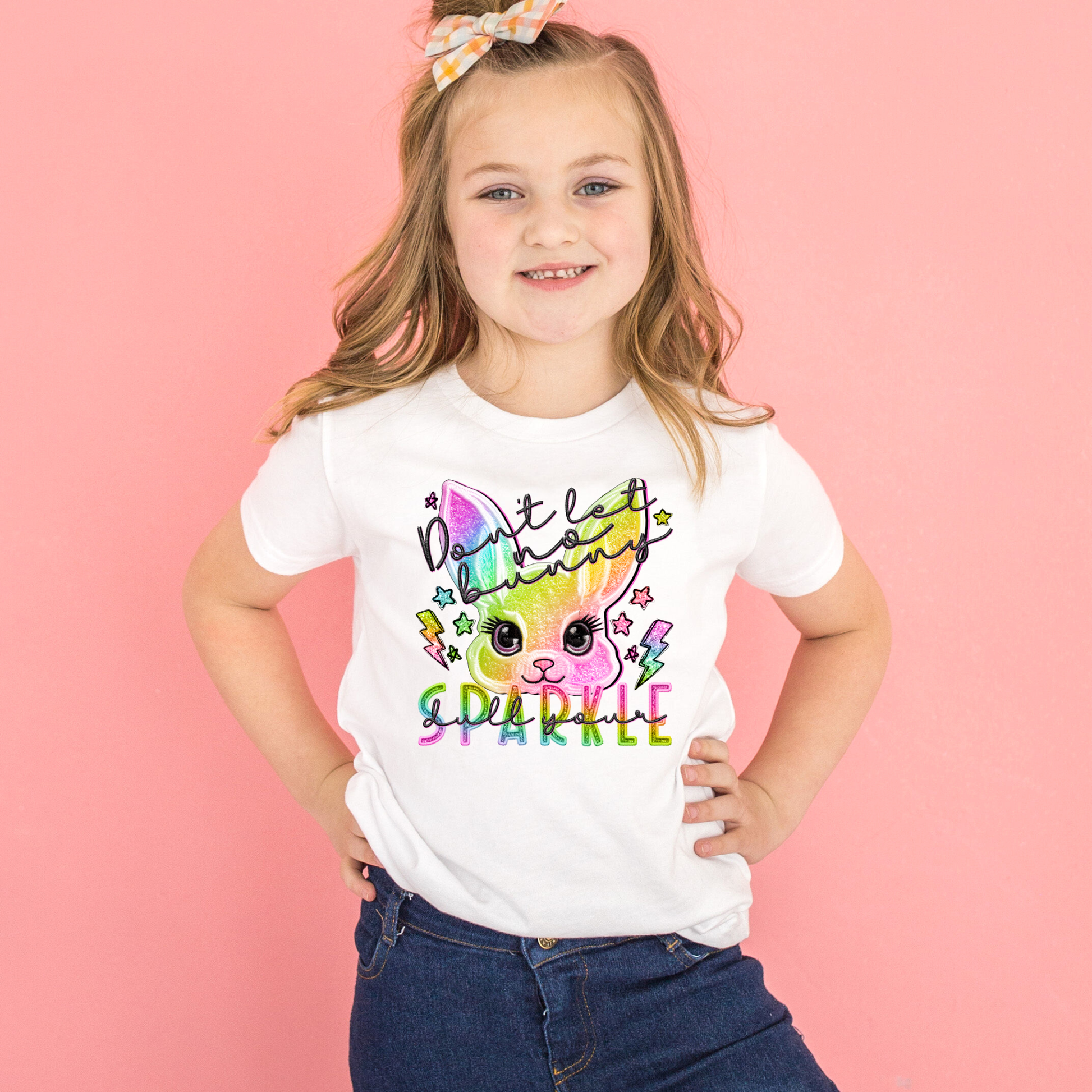 dont let no bunny dull your sparkle shirt, kids easter shirt, sparkle bunny shirt, cute easter kids shirt, inspirational kids shirt, bunny shirt kids, easter outfit kids, spring kids shirt, girls easter shirt, cute bunny tee kids, easter graphic tee kids, uplifting kids shirt, holiday kids shirt, bunny sparkle shirt, kids spring outfit