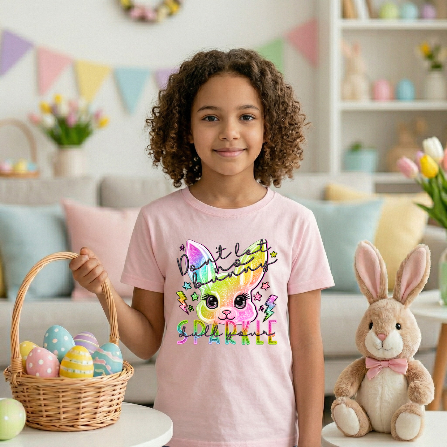 dont let no bunny dull your sparkle shirt, kids easter shirt, sparkle bunny shirt, cute easter kids shirt, inspirational kids shirt, bunny shirt kids, easter outfit kids, spring kids shirt, girls easter shirt, cute bunny tee kids, easter graphic tee kids, uplifting kids shirt, holiday kids shirt, bunny sparkle shirt, kids spring outfit