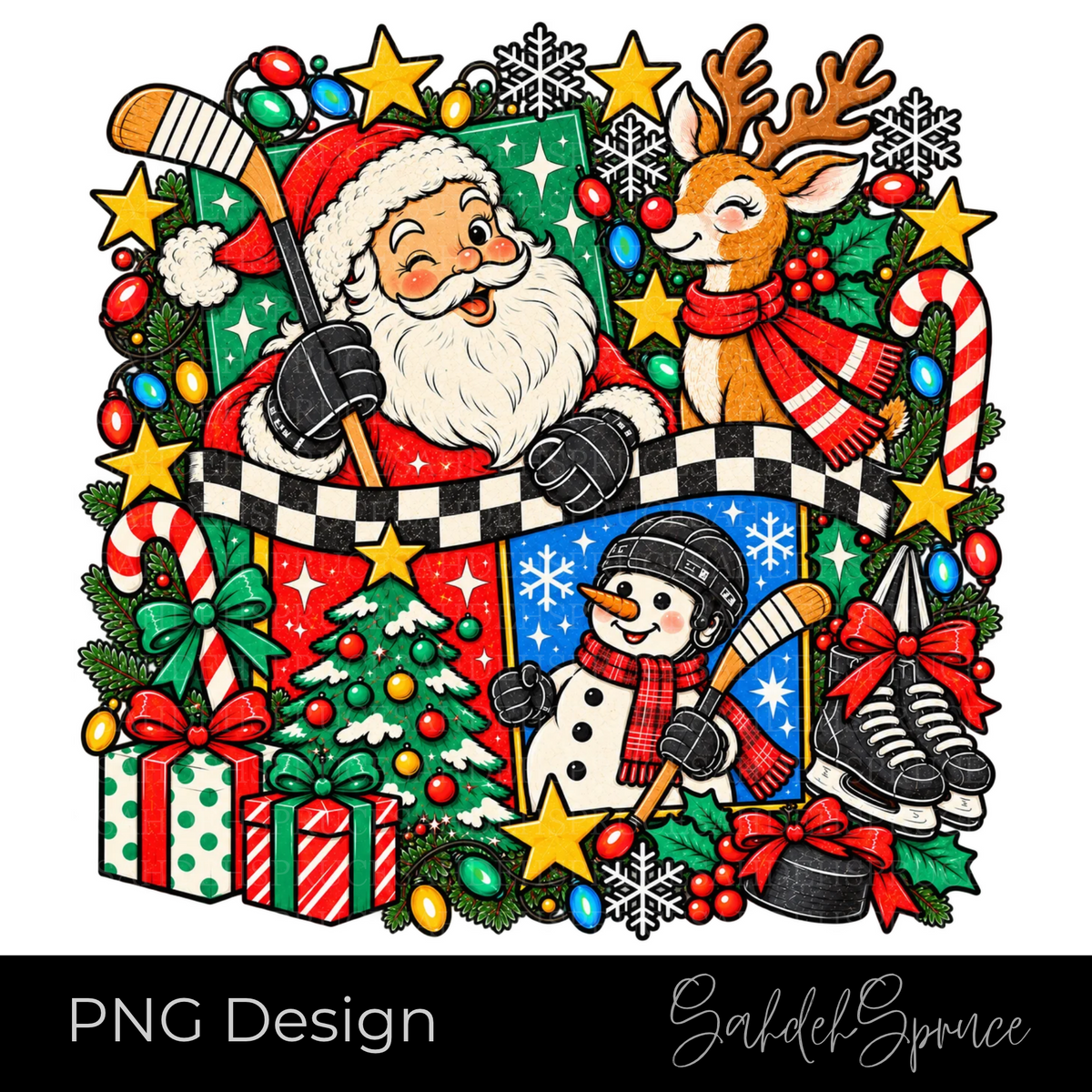 Christmas Hockey PNG, Vintage Hockey Christmas, Santa Hockey PNG, Retro Christmas PNG, Hockey Mom Christmas, Hockey Snowman PNG, Christmas DTF Design, Hockey Sublimation, Hockey Christmas Shirt, Holiday Hockey Graphic, Christmas Digital Download, Vintage Santa PNG, Hockey Lover Gift
