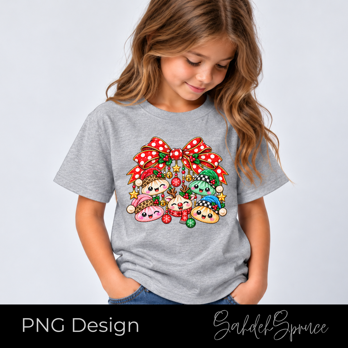 Christmas PNG, Christmas Bow PNG, Kawaii Christmas PNG, Cute Christmas Design, Christmas Cuties PNG, Holiday Bow Design, Christmas Reindeer PNG, Festive PNG, Christmas Shirt Design, Christmas Sweatshirt PNG, Holiday Digital Download, Cute Holiday PNG, Christmas Character PNG