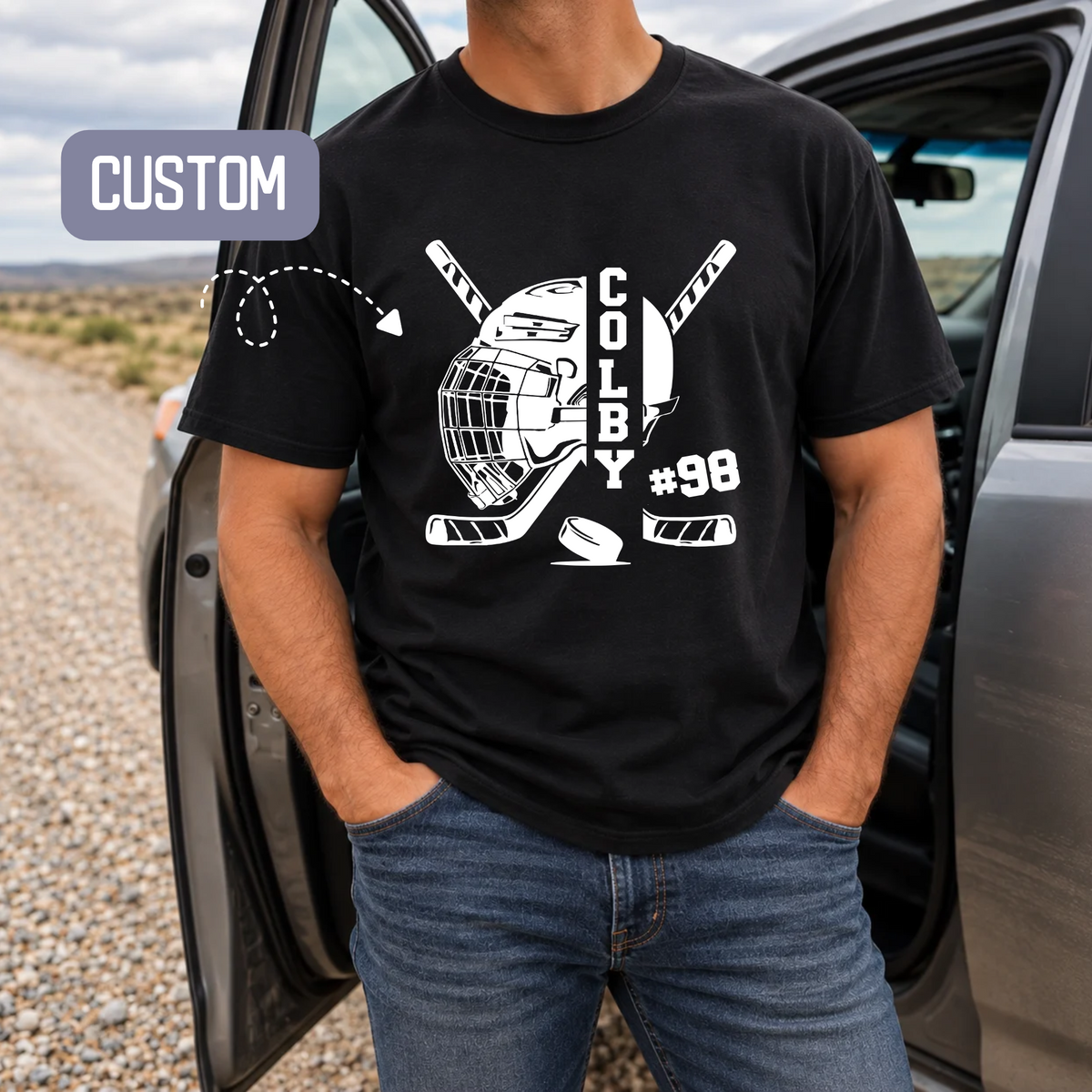 personalized hockey shirt, custom hockey t-shirt, hockey name and number shirt, custom hockey player tee, hockey mom shirt, hockey dad shirt, hockey player gift, personalized hockey gift, hockey jersey number shirt, hockey team shirt, hockey graphic tee, custom sports shirt, hockey tournament shirt, hockey season apparel, hockey lover gift, youth hockey gift, hockey family shirt, hockey birthday gift, Canadian hockey shirt, custom hockey apparel