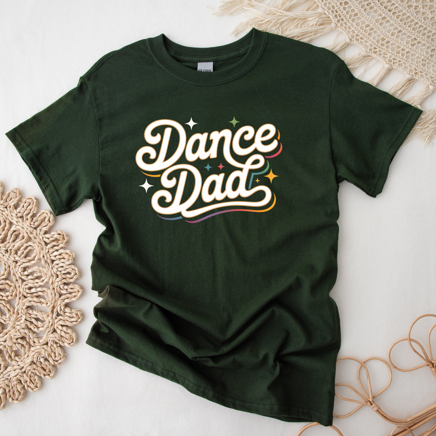 Dance Dad unisex shirt with bold retro typography design on a graphic tee. dance dad shirt, proud dance dad, dance parent tee, unisex graphic tee, recital shirt, competition shirt, dance family apparel, dad gift shirt, retro typography shirt, supportive parent shirt, dance life shirt, father pride tee, everyday graphic tee, performance shirt, dance dad apparel