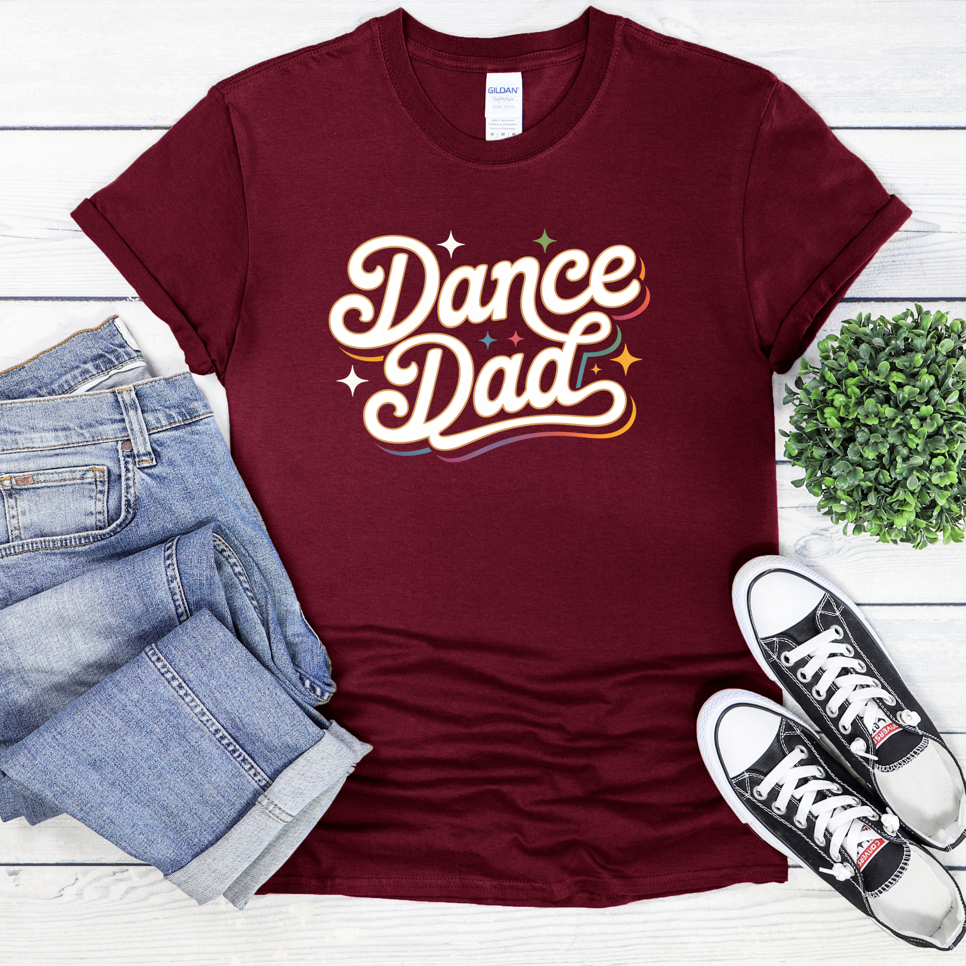 Dance Dad unisex shirt with bold retro typography design on a graphic tee. dance dad shirt, proud dance dad, dance parent tee, unisex graphic tee, recital shirt, competition shirt, dance family apparel, dad gift shirt, retro typography shirt, supportive parent shirt, dance life shirt, father pride tee, everyday graphic tee, performance shirt, dance dad apparel