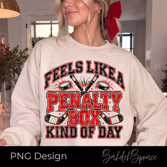 Feels Like a Penalty Box PNG, Penalty Box Kind of Day, Funny Hockey PNG, Hockey Mom PNG, Hockey Dad PNG, Hockey Sublimation Design, Hockey Digital Download, Vintage Hockey PNG, Distressed Hockey Design, Hockey Shirt PNG, Hockey Sweatshirt Design, Hockey Lover Gift, Hockey Coach Gift, Hockey Player PNG, Hockey Humour PNG, Collegiate Hockey Design, Hockey Sticks PNG, Hockey Season PNG, Hockey Mom Sublimation, Sports Digital Download