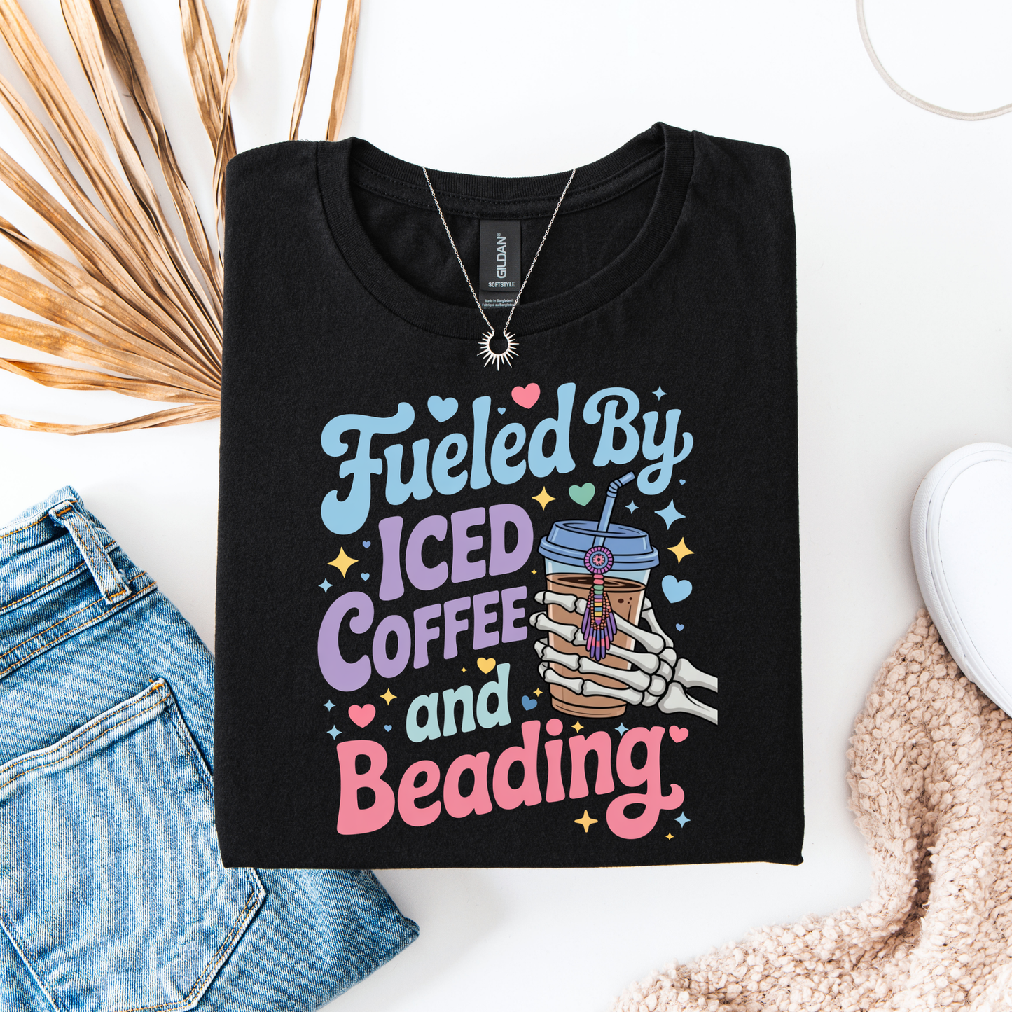 Fueled by Iced Coffee and Beading Unisex T-Shirt