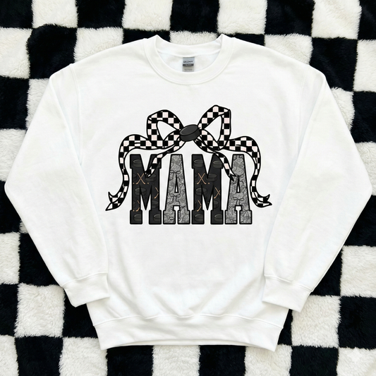 Hockey mama coquette sweatshirt, hockey mom crewneck sweatshirt