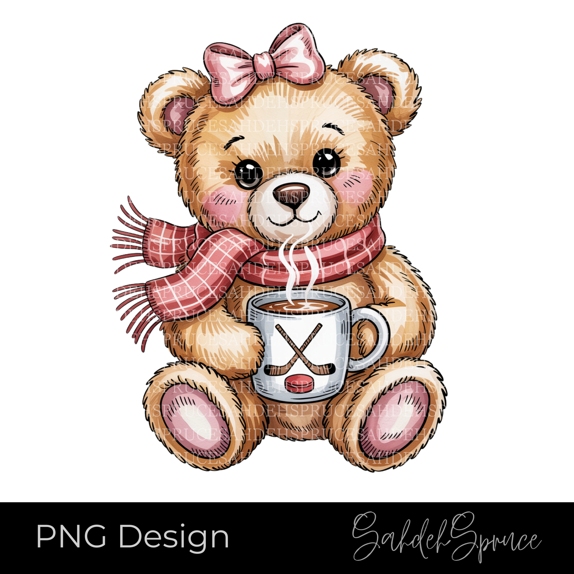  teddy bear hot cocoa PNG, cozy bear coffee PNG, winter sublimation PNG, Christmas teddy bear graphic, hot chocolate bear PNG, holiday coffee lover tee, cute winter bear PNG, Starbucks sublimation PNG, family holiday shirts PNG, red scarf bear PNG