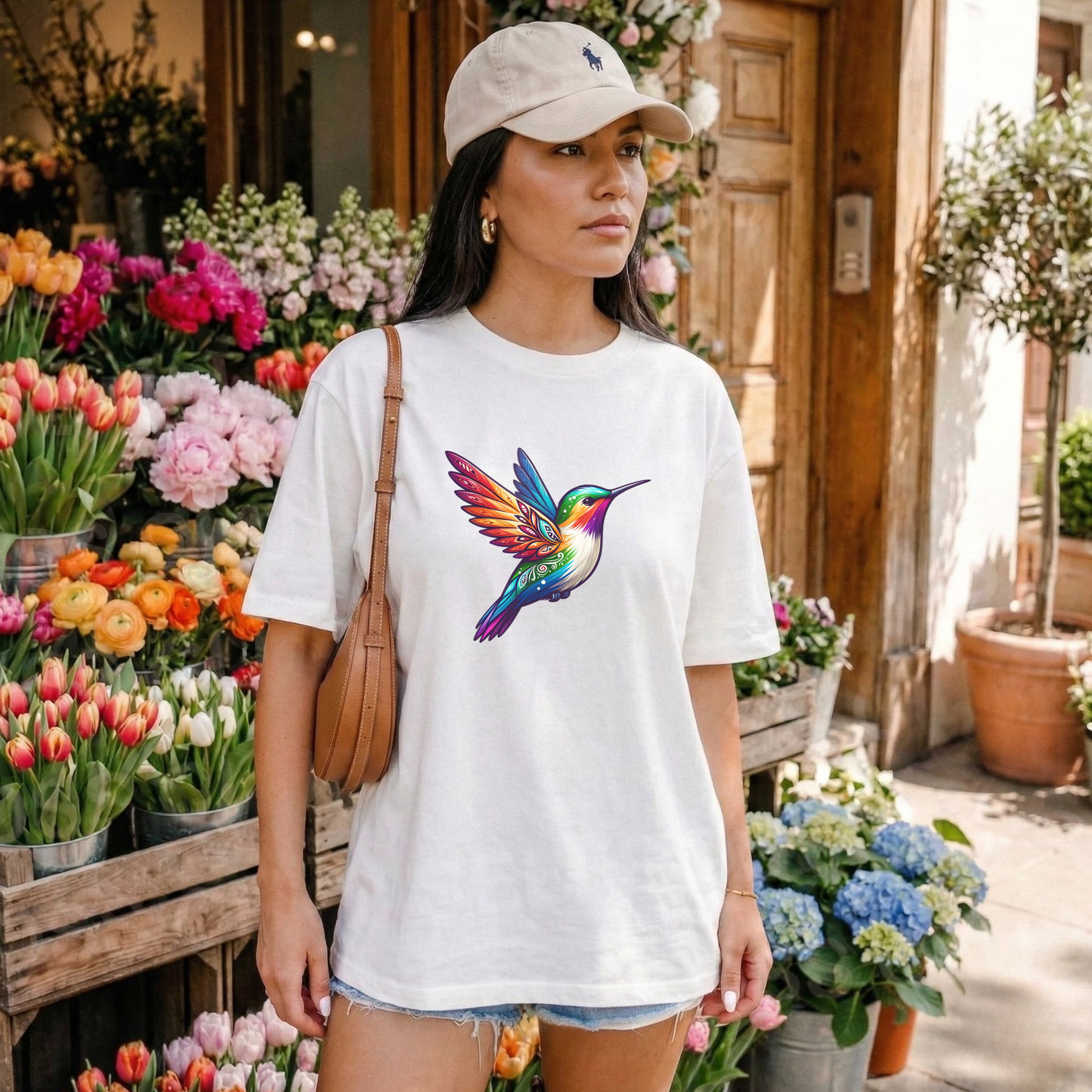Colourful Indigenous Pride hummingbird design on t-shirt featuring rainbow feathers and Indigenous-inspired artwork. Indigenous Pride Shirt, Indigenous Hummingbird Shirt, LGBTQ2S+ Indigenous Apparel, Pride Hummingbird Tee, Indigenous Clothing Canada, Rainbow Hummingbird Shirt, Indigenous Designed Apparel, Native Pride Shirt, Indigenous LGBTQ Shirt