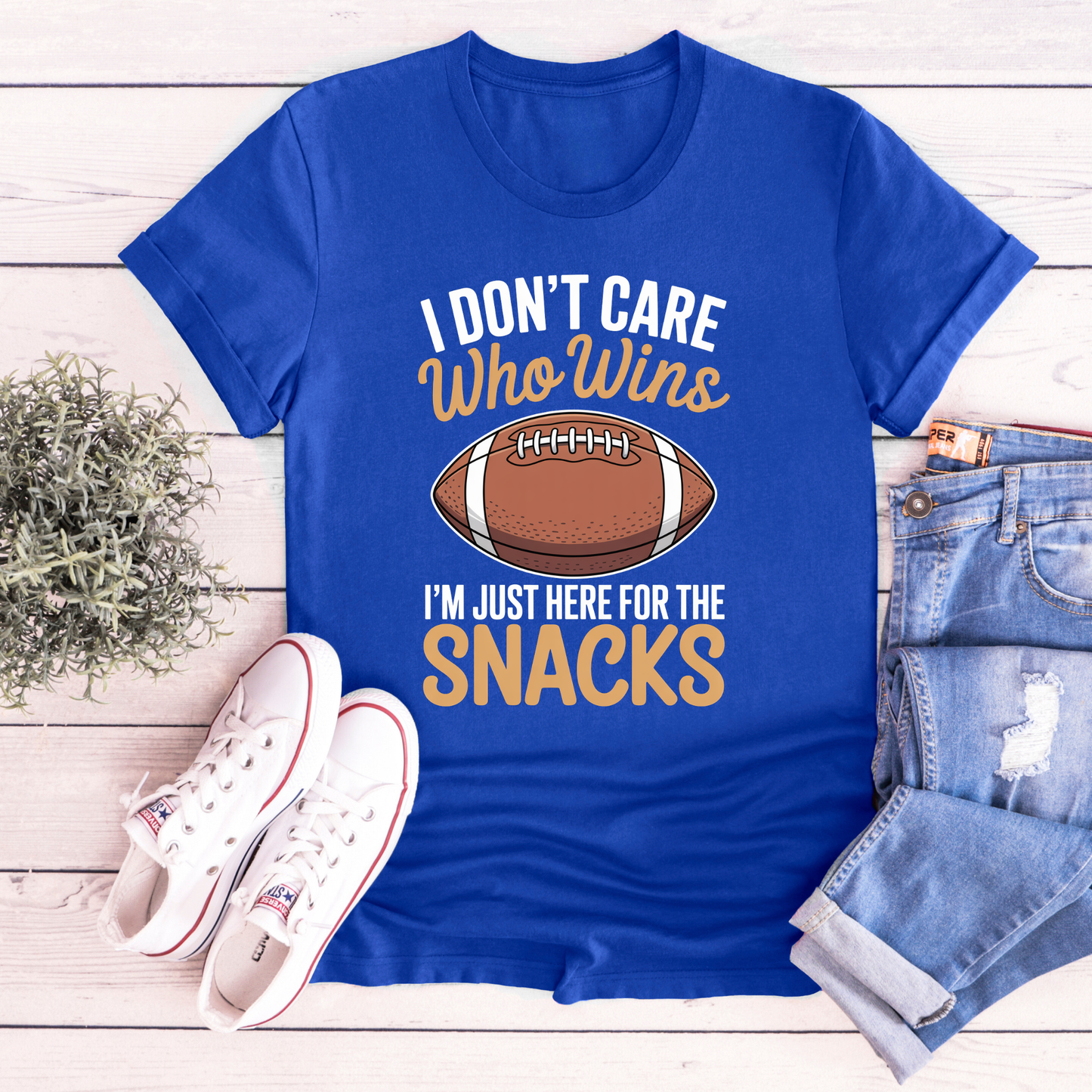 funny football shirt, game day shirt, snack lover shirt, super bowl party tee, I don’t care who wins shirt, here for the snacks shirt, football fan t-shirt, tailgate outfit, big game shirt, casual sports fan tee, humorous graphic tee, unisex game day top, football party clothing, lazy fan shirt, game day snacks shirt