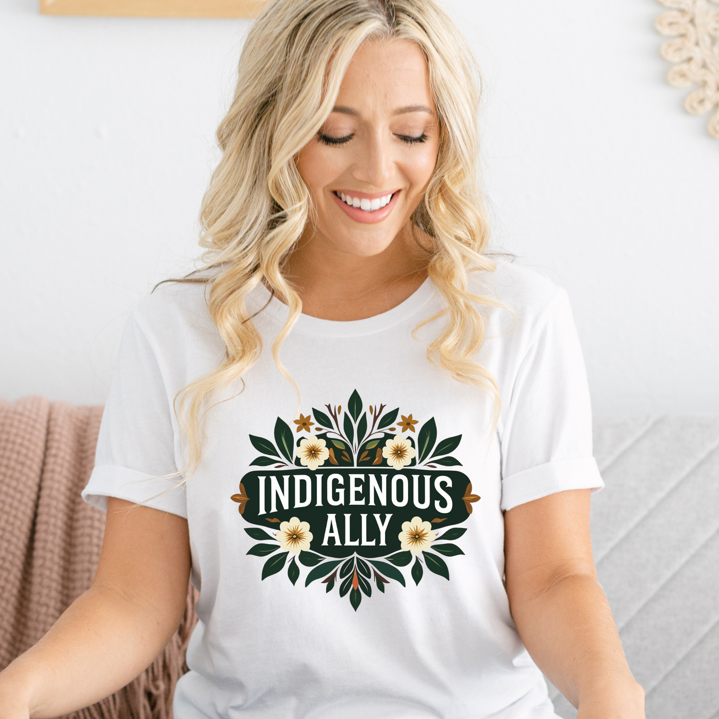 indigenous ally shirt, botanical ally tee, floral indigenous shirt, indigenous awareness apparel, ally support shirt, truth and reconciliation tee, indigenous supporter apparel, floral graphic tee, unisex awareness shirt, solidarity apparel, ally clothing, botanical floral shirt, indigenous rights support, meaningful graphic tee, neutral aesthetic shirt