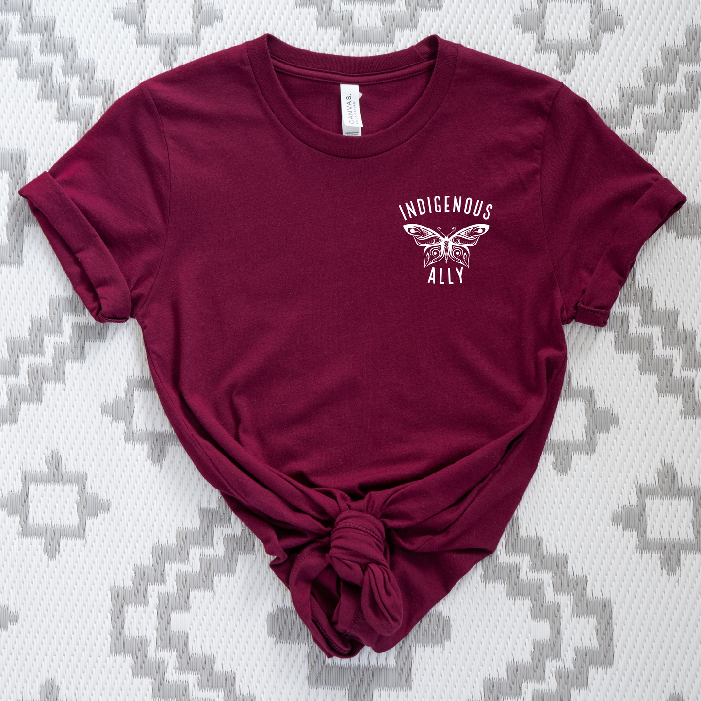 indigenous ally shirt, butterfly ally tee, minimalist graphic tee, indigenous awareness apparel, ally support shirt, indigenous supporter tee, truth and reconciliation shirt, butterfly shirt, subtle awareness apparel, unisex ally tee, meaningful graphic shirt, indigenous rights support, everyday advocacy apparel, minimalist floral tee, ally clothing