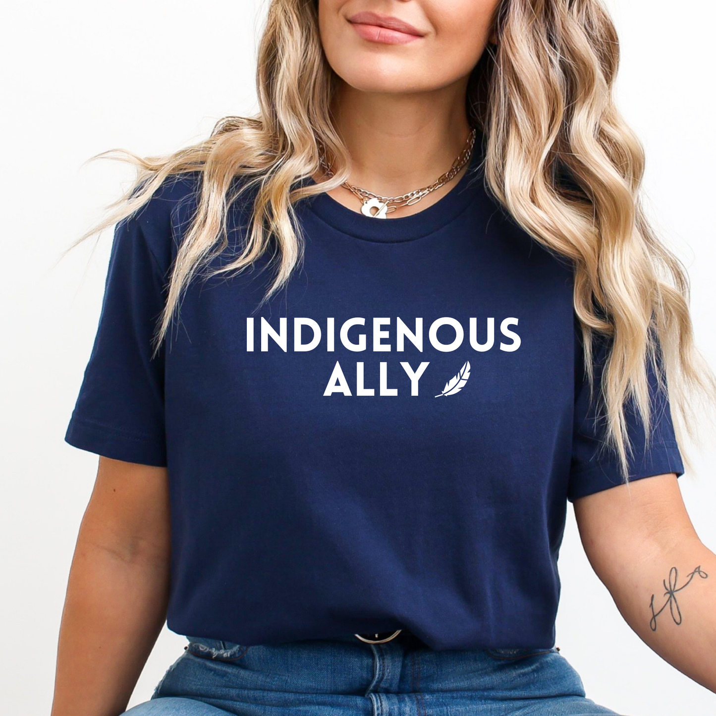 Indigenous ally shirt with a bold supportive message on a unisex graphic tee. Indigenous ally shirt, allyship shirt, Indigenous support tee, Indigenous awareness shirt, unisex graphic tee, solidarity shirt, advocacy apparel, truth and reconciliation, Indigenous rights, support Indigenous communities, statement tee