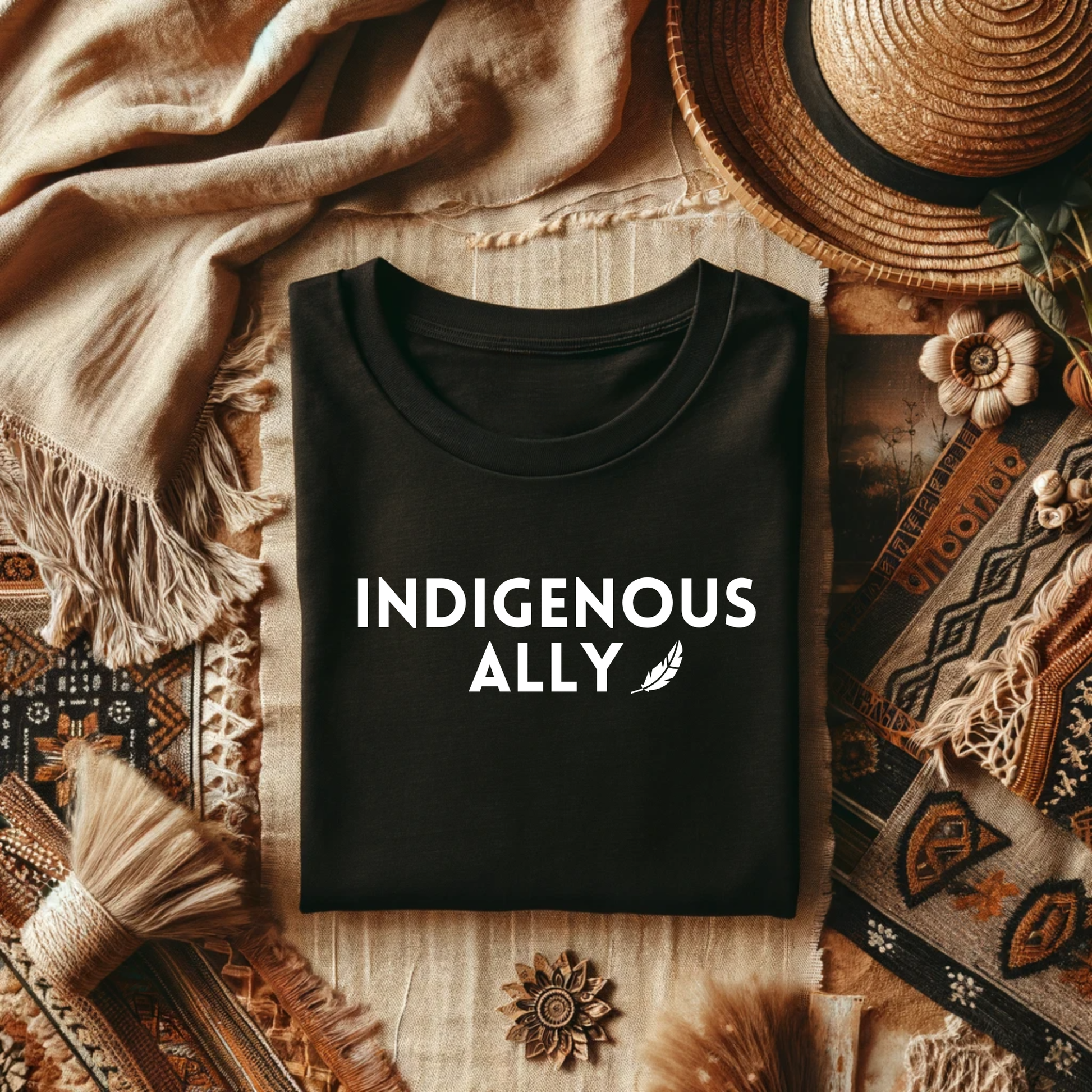 Indigenous ally shirt with a bold supportive message on a unisex graphic tee. Indigenous ally shirt, allyship shirt, Indigenous support tee, Indigenous awareness shirt, unisex graphic tee, solidarity shirt, advocacy apparel, truth and reconciliation, Indigenous rights, support Indigenous communities, statement tee