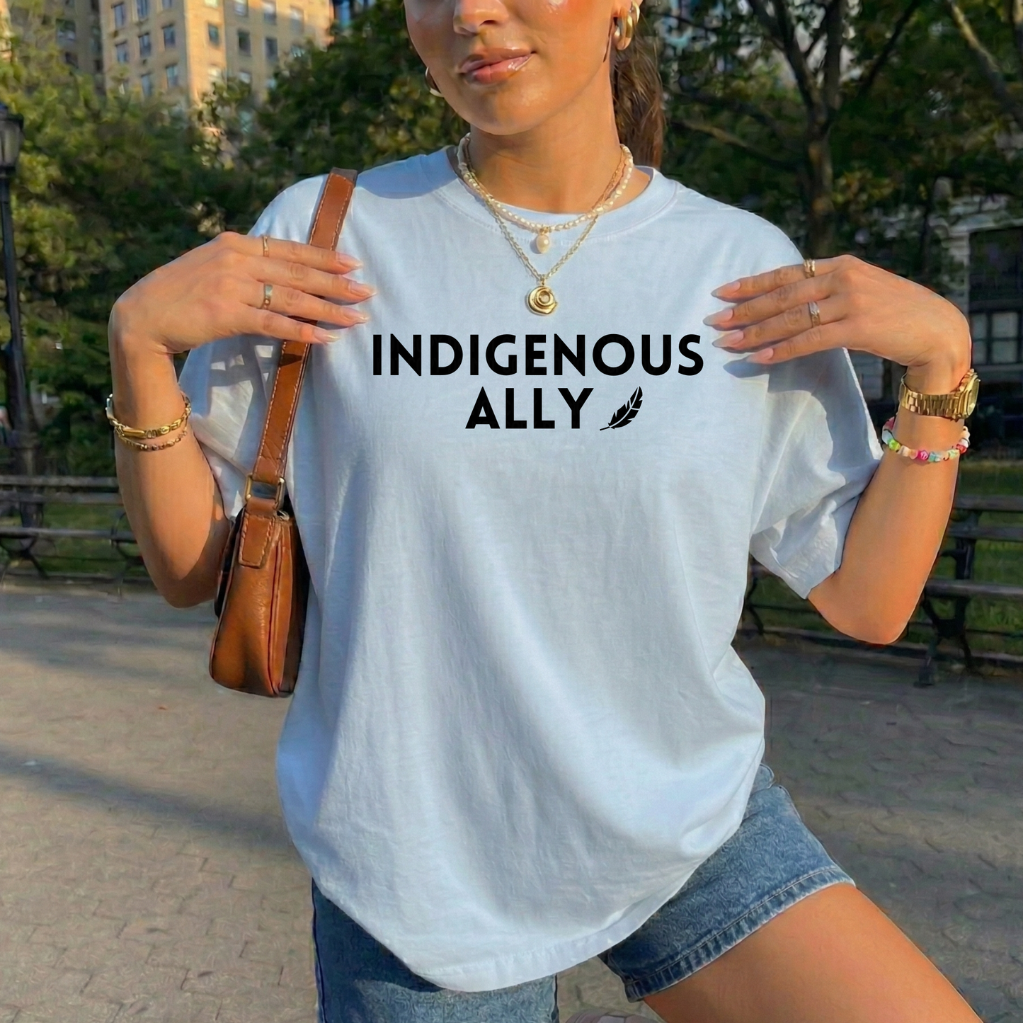 Indigenous ally shirt with a bold supportive message on a unisex graphic tee. Indigenous ally shirt, allyship shirt, Indigenous support tee, Indigenous awareness shirt, unisex graphic tee, solidarity shirt, advocacy apparel, truth and reconciliation, Indigenous rights, support Indigenous communities, statement tee