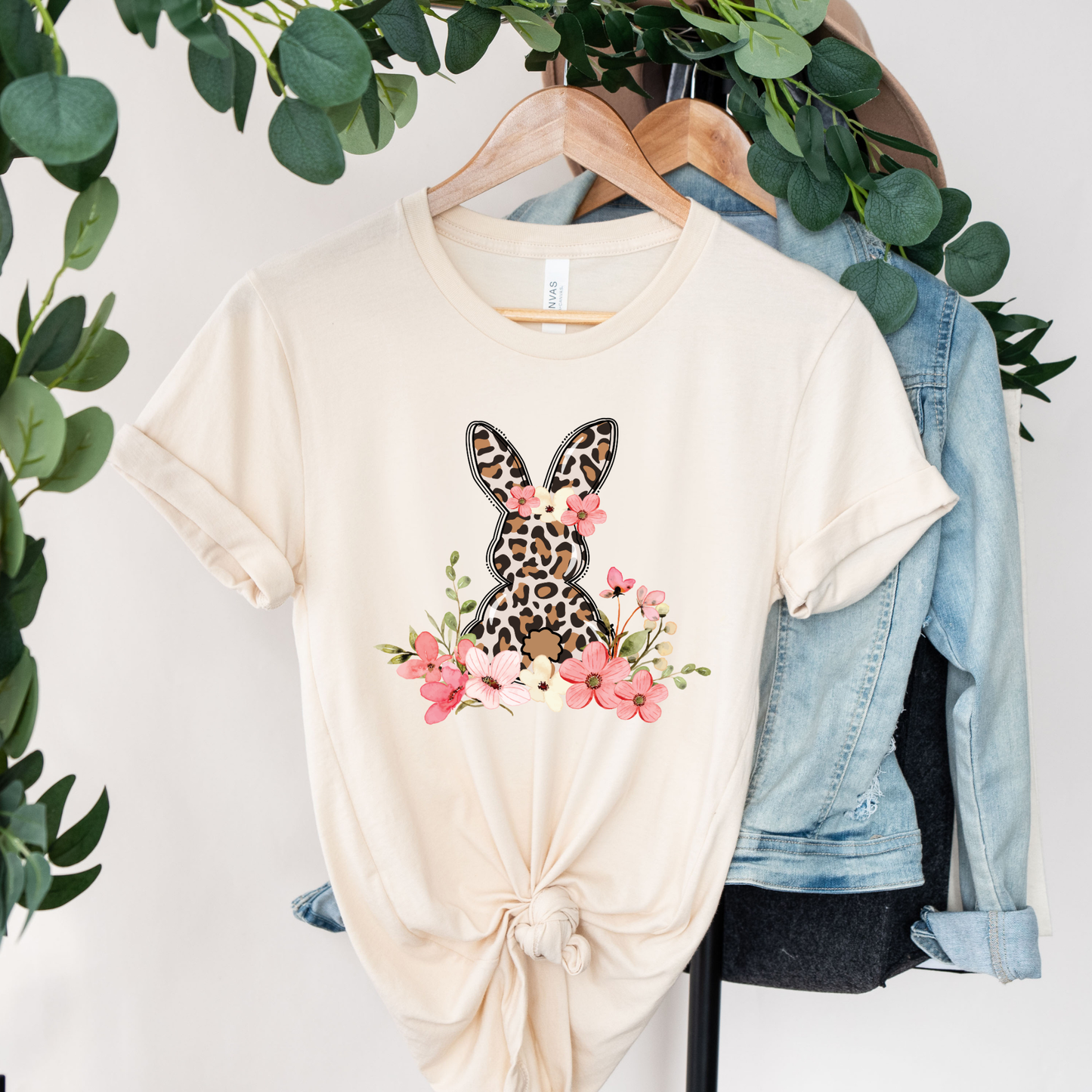 leopard pink easter shirt, pink easter bunny graphic tee, leopard carrot bunny shirt, cute easter leopard apparel, womens pink easter t-shirt, kids easter bunny shirt, family matching easter tops, gold accent easter bunny design, leopard print carrot graphic, unisex spring holiday tee, sahdeh spruce easter shirt
