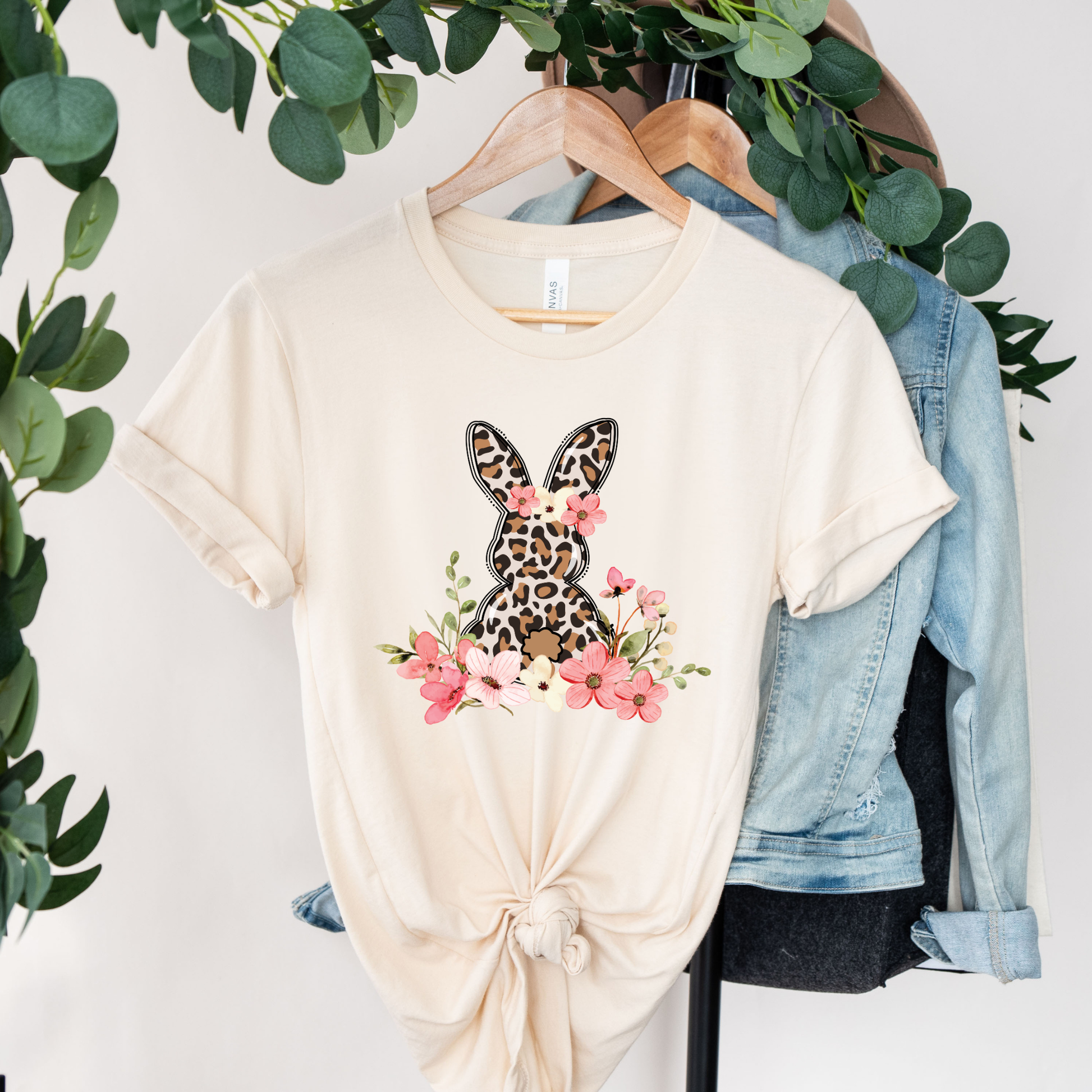leopard pink easter shirt, pink easter bunny graphic tee, leopard carrot bunny shirt, cute easter leopard apparel, womens pink easter t-shirt, kids easter bunny shirt, family matching easter tops, gold accent easter bunny design, leopard print carrot graphic, unisex spring holiday tee, sahdeh spruce easter shirt
