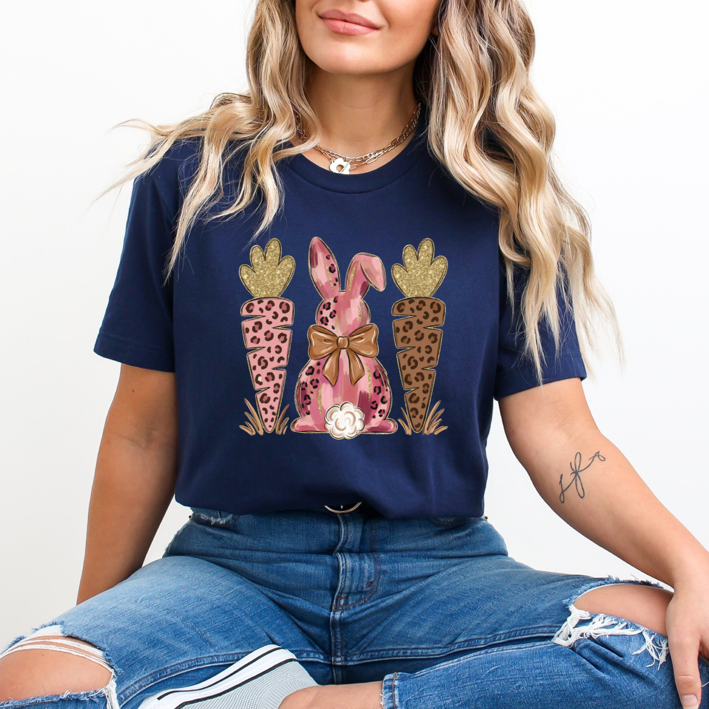 leopard floral easter bunny shirt, easter bunny graphic tee, leopard print easter shirt, floral bunny t-shirt, cute spring bunny apparel, womens easter graphic tee, kids easter leopard shirt, family matching easter tops, holiday bunny floral design, unisex easter animal print shirt