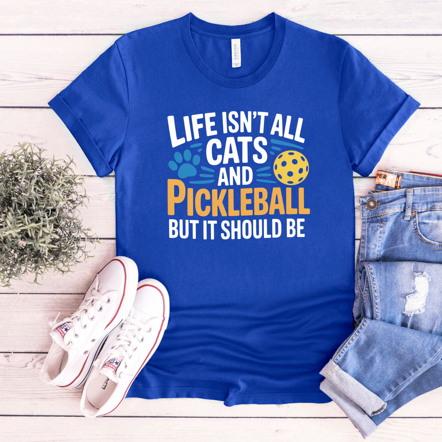 Life Isn’t All Cats and Pickleball But It Should Be shirt, funny pickleball and cat lover graphic tee, unisex casual t-shirt design, pickleball shirt, cat lover shirt, funny pickleball tee, cat mom shirt, pickleball gift, funny cat shirt, sports graphic tee, pickleball outfit, cute cat shirt, cat lover gift, unisex graphic tee, casual funny shirt