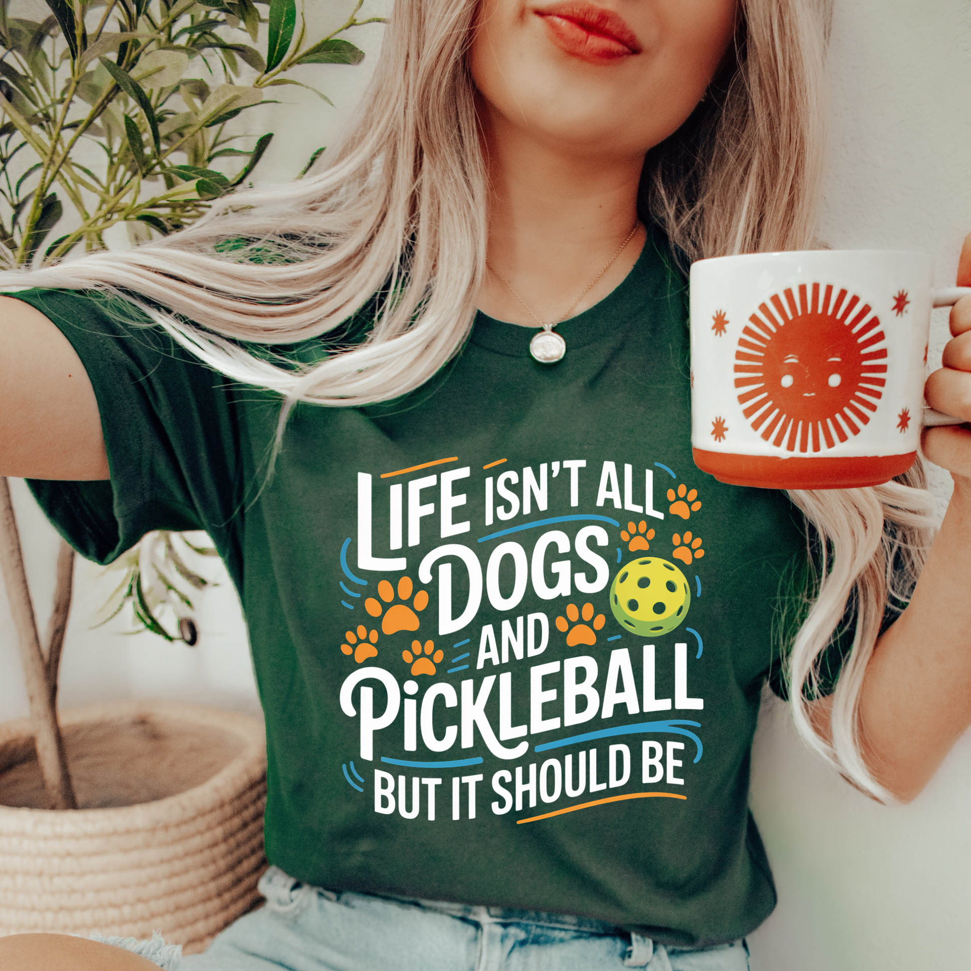 Life Isn’t All Dogs and Pickleball But It Should Be shirt, funny pickleball and dog lover graphic tee, unisex casual t-shirt design, pickleball shirt, dog lover shirt, funny pickleball tee, pickleball gift, dog mom shirt, dog dad shirt, sports graphic tee, pickleball outfit, cute dog shirt, funny dog shirt, pickleball apparel, unisex graphic tee, casual funny shirt