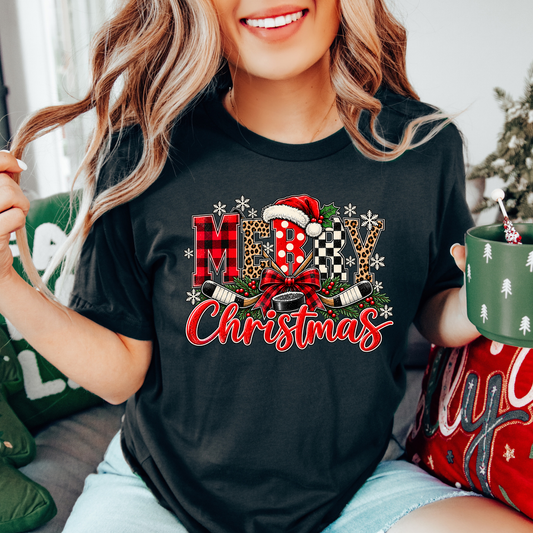 Merry Christmas Hockey Shirt, Hockey Christmas Shirt, Christmas Hockey T-Shirt, Hockey Mom Christmas, Hockey Dad Christmas, Hockey Mom Shirt, Hockey Christmas Gift, Vintage Christmas Shirt, Hockey Lover Gift, Christmas Hockey Tournament, Buffalo Plaid Christmas, Leopard Print Christmas, Hockey Season Shirt, Hockey Family Christmas, Festive Hockey Shirt, Hockey Player Gift, Hockey Coach Gift, Christmas Rink Outfit, Holiday Hockey Apparel, Hockey Christmas Tee