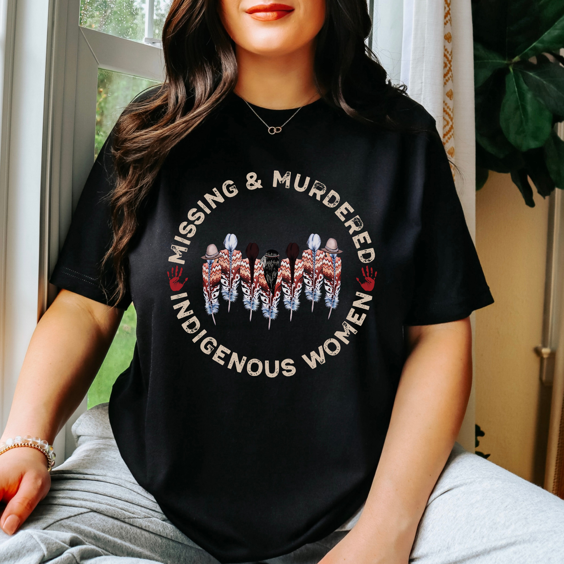 missing and murdered indigenous women shirt, mmiw shirt, indigenous awareness shirt, mmiw feather shirt, red dress movement shirt, indigenous owned apparel, indigenous designed shirt, mmiw awareness clothing, social justice shirt, indigenous solidarity shirt, truth and reconciliation shirt, activist shirt, unisex awareness tee