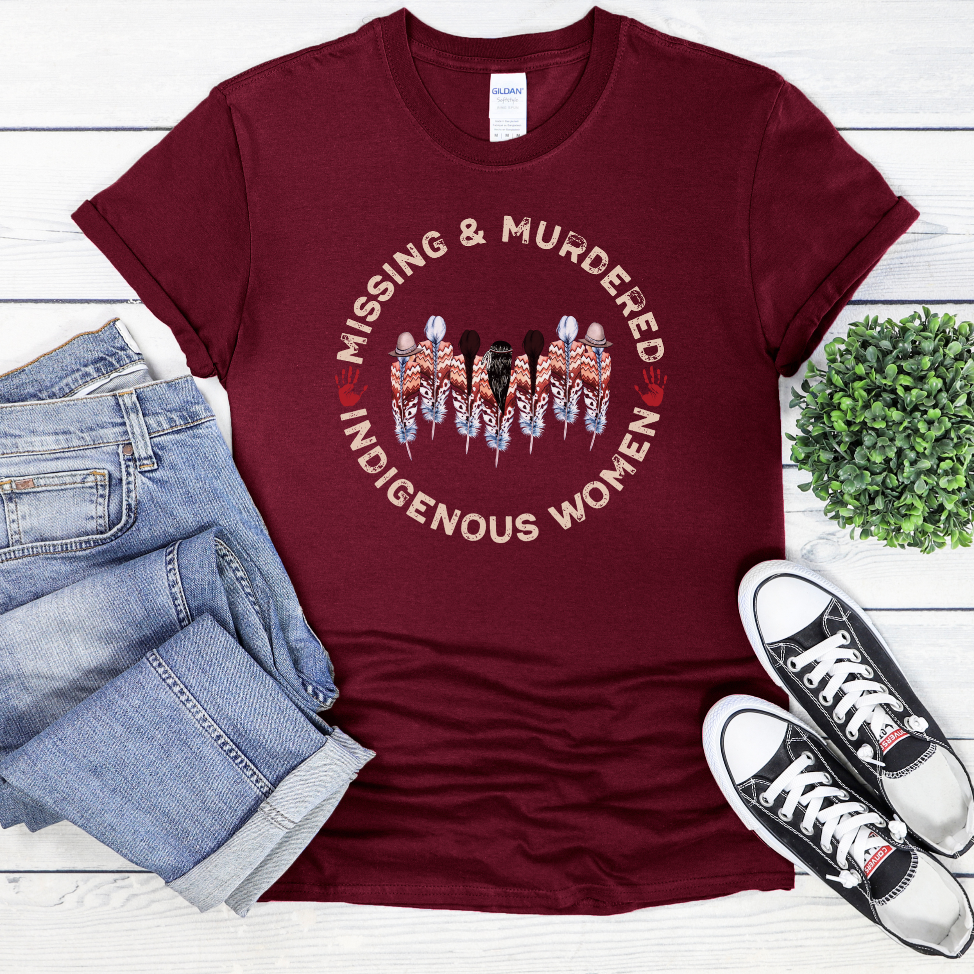 missing and murdered indigenous women shirt, mmiw shirt, indigenous awareness shirt, mmiw feather shirt, red dress movement shirt, indigenous owned apparel, indigenous designed shirt, mmiw awareness clothing, social justice shirt, indigenous solidarity shirt, truth and reconciliation shirt, activist shirt, unisex awareness tee