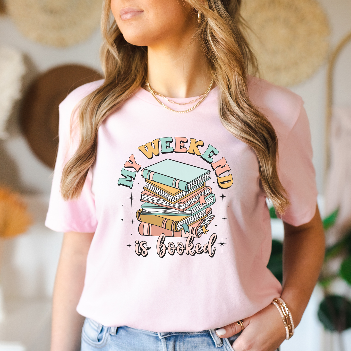 My Weekend Is Booked Shirt, Book Lover Shirt, Reader Shirt, Bookworm Shirt, Reading Shirt, Bibliophile Shirt, Library Shirt, Librarian Gift, Teacher Shirt, Book Club Shirt, Cozy Reader Tee, Bookish Apparel, Reading Graphic Tee, Cute Book Shirt, TBR Shirt, Literary Gift, Bookstore Shirt, Reader Gift, Pastel Book Shirt, Book Lover Gift