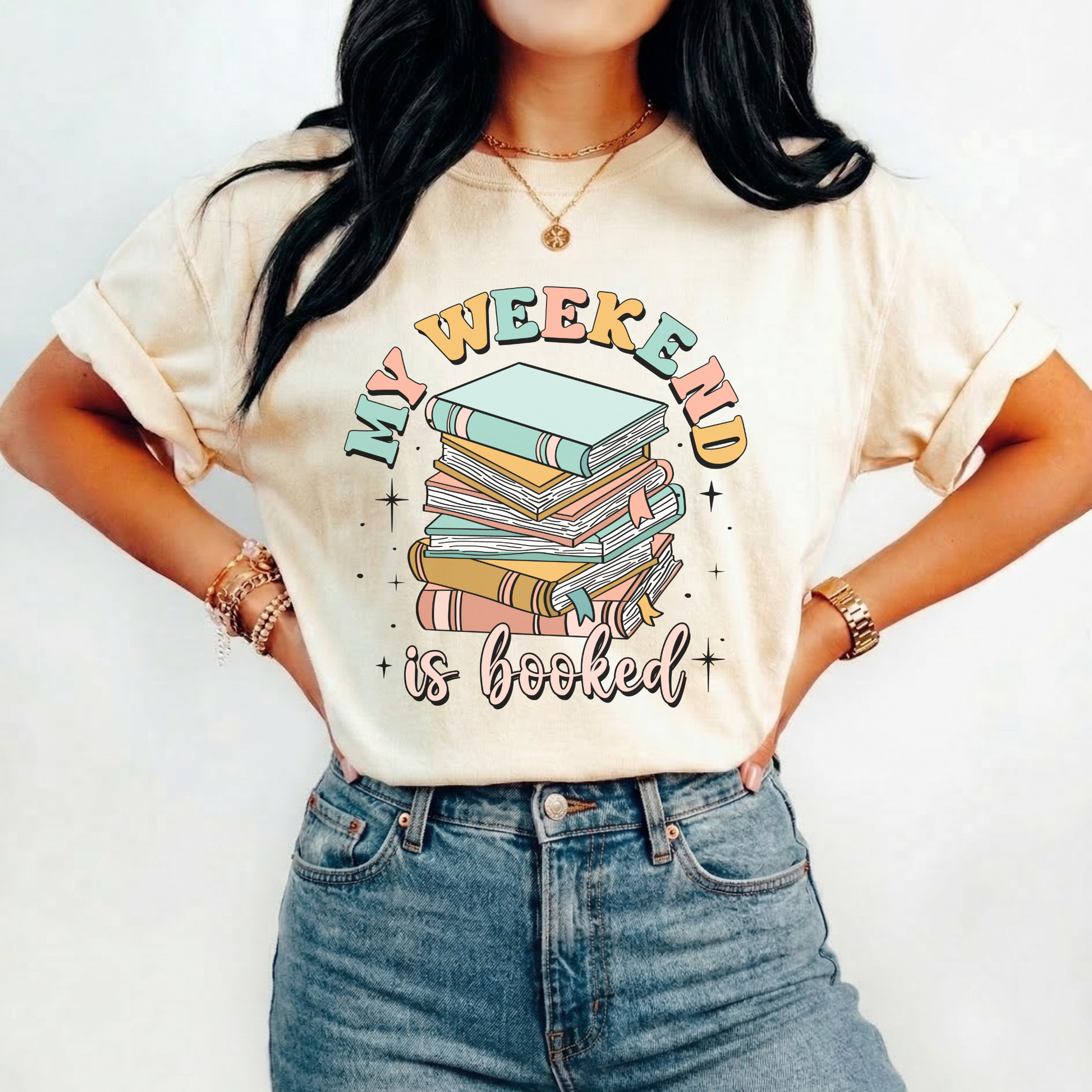 My Weekend Is Booked Shirt, Book Lover Shirt, Reader Shirt, Bookworm Shirt, Reading Shirt, Bibliophile Shirt, Library Shirt, Librarian Gift, Teacher Shirt, Book Club Shirt, Cozy Reader Tee, Bookish Apparel, Reading Graphic Tee, Cute Book Shirt, TBR Shirt, Literary Gift, Bookstore Shirt, Reader Gift, Pastel Book Shirt, Book Lover Gift