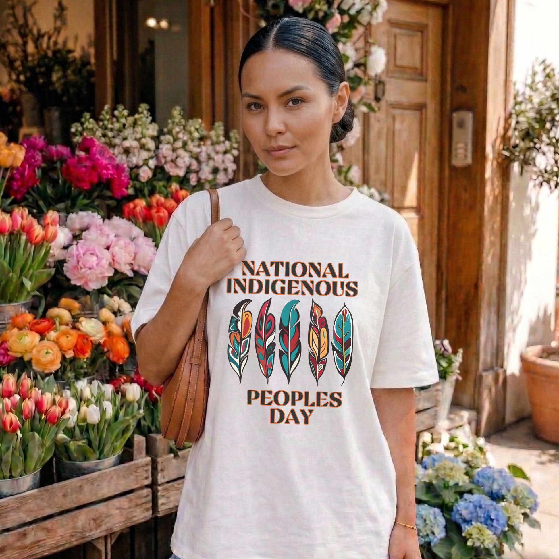 National Indigenous Peoples Day unisex t-shirt with feather graphic design on a comfortable everyday tee. National Indigenous Peoples Day shirt, Indigenous pride tee, feather shirt, unisex graphic tee, Indigenous apparel, cultural pride shirt, meaningful graphic tee, Indigenous celebration shirt, everyday unisex shirt, heritage clothing, awareness shirt, gift for Indigenous peoples day, feather design tee, casual cultural shirt, Indigenous day apparel, Indigenous history month shirt, Indigenous owned 