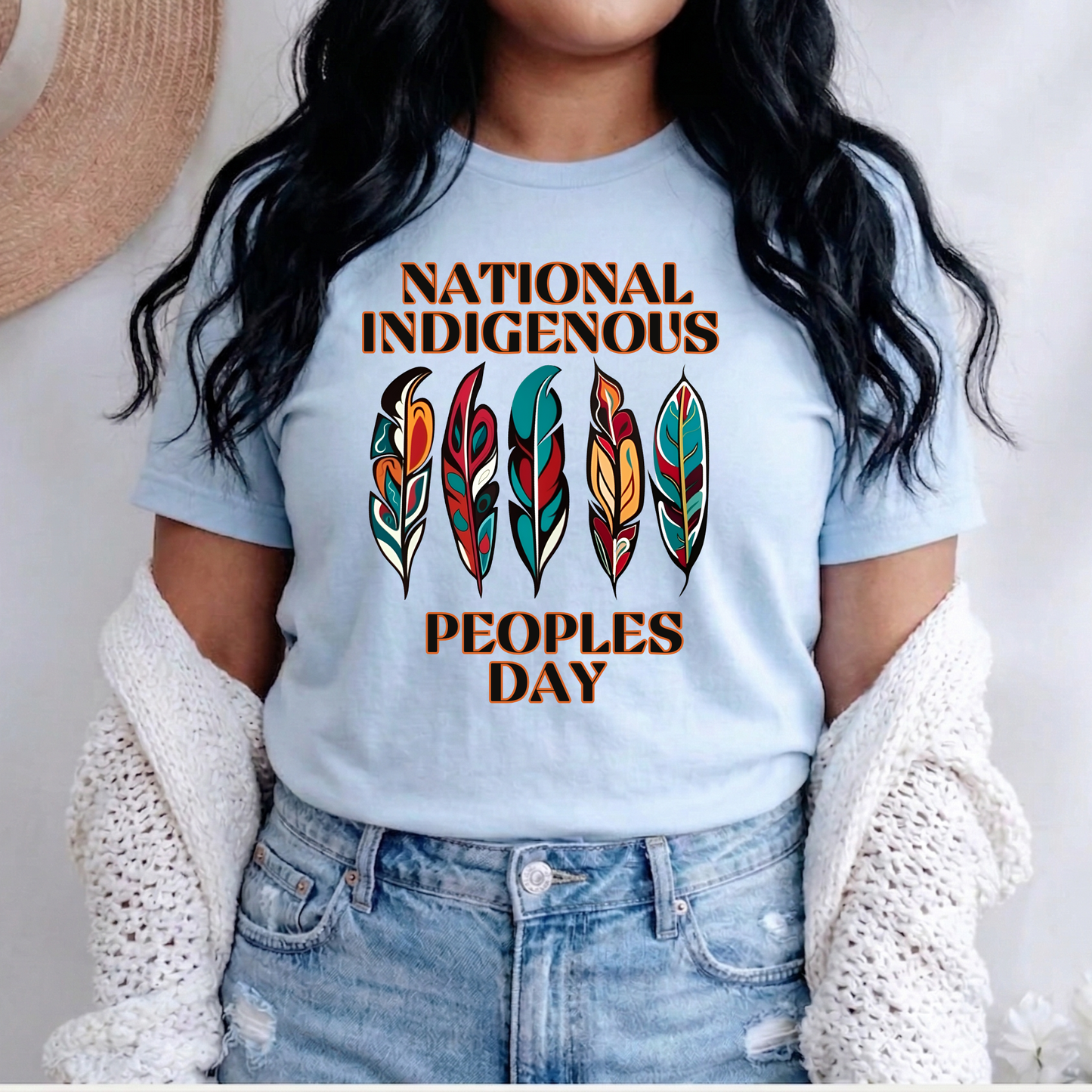 National Indigenous Peoples Day unisex t-shirt with feather graphic design on a comfortable everyday tee. National Indigenous Peoples Day shirt, Indigenous pride tee, feather shirt, unisex graphic tee, Indigenous apparel, cultural pride shirt, meaningful graphic tee, Indigenous celebration shirt, everyday unisex shirt, heritage clothing, awareness shirt, gift for Indigenous peoples day, feather design tee, casual cultural shirt, Indigenous day apparel, Indigenous history month shirt, Indigenous owned 