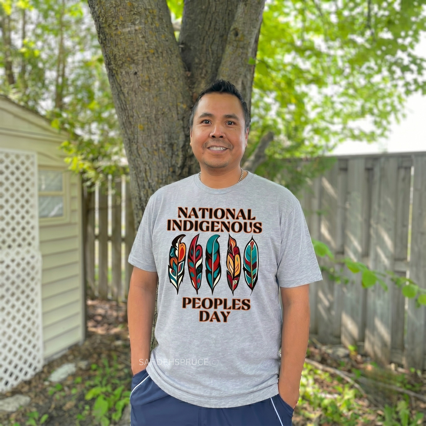 National Indigenous Peoples Day unisex t-shirt with feather graphic design on a comfortable everyday tee. National Indigenous Peoples Day shirt, Indigenous pride tee, feather shirt, unisex graphic tee, Indigenous apparel, cultural pride shirt, meaningful graphic tee, Indigenous celebration shirt, everyday unisex shirt, heritage clothing, awareness shirt, gift for Indigenous peoples day, feather design tee, casual cultural shirt, Indigenous day apparel, Indigenous history month shirt, Indigenous owned 
