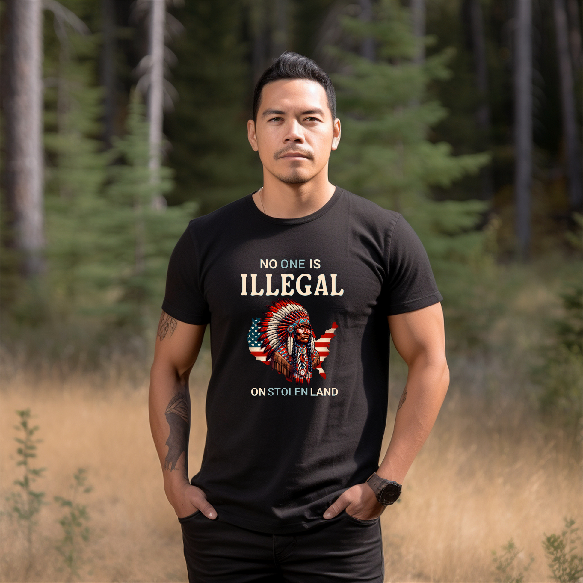 no one is illegal on stolen land shirt, indigenous solidarity shirt, usa map graphic tee, social justice shirt, indigenous rights apparel