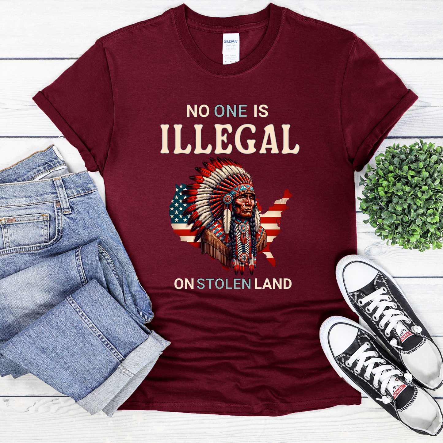 no one is illegal on stolen land shirt, indigenous solidarity shirt, usa map graphic tee, social justice shirt, indigenous rights apparel