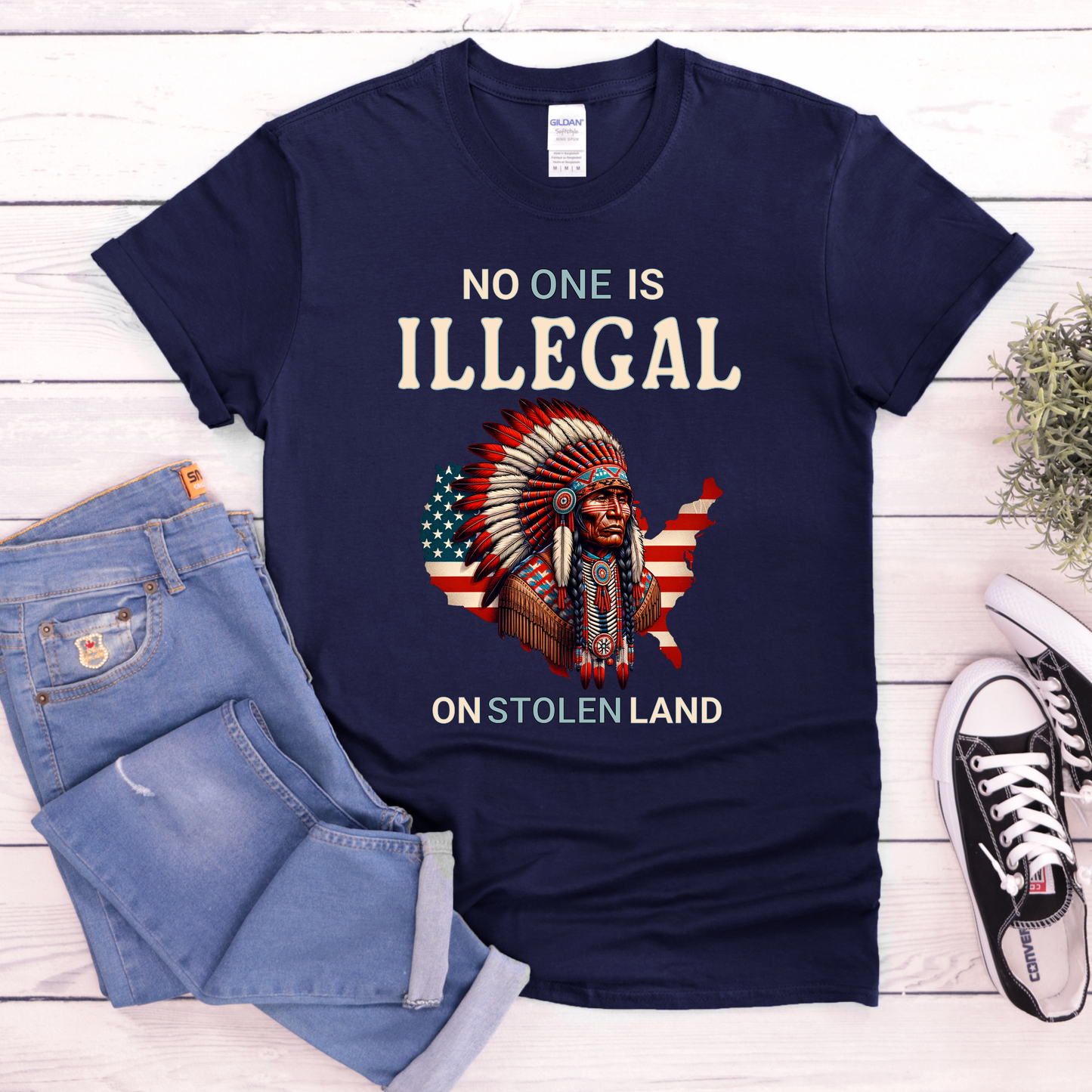 no one is illegal on stolen land shirt, indigenous solidarity shirt, usa map graphic tee, social justice shirt, indigenous rights apparel