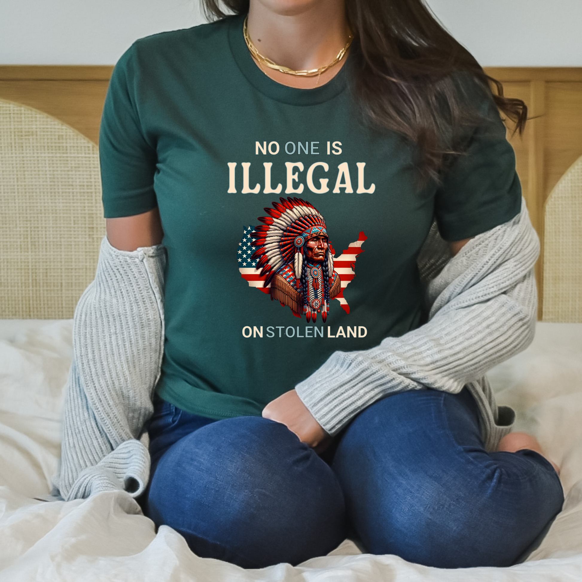 no one is illegal on stolen land shirt, indigenous solidarity shirt, usa map graphic tee, social justice shirt, indigenous rights apparel