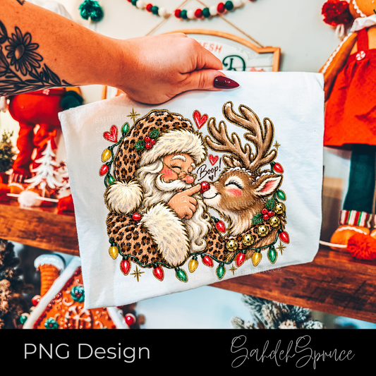 Santa reindeer PNG, Santa boop PNG, Christmas digital download, leopard print Santa, Santa reindeer design, vintage Christmas PNG, Christmas sublimation, Christmas shirt design, cute Christmas PNG, Santa Claus PNG, reindeer Christmas PNG, Christmas DTF design, holiday digital design, trendy Christmas PNG, Christmas sweatshirt PNG, festive Santa design, Christmas tumbler PNG, boop Christmas design, retro Christmas graphic, Christmas POD design, Santa and Rudolph PNG, Christmas lights PNG, holiday sublimation