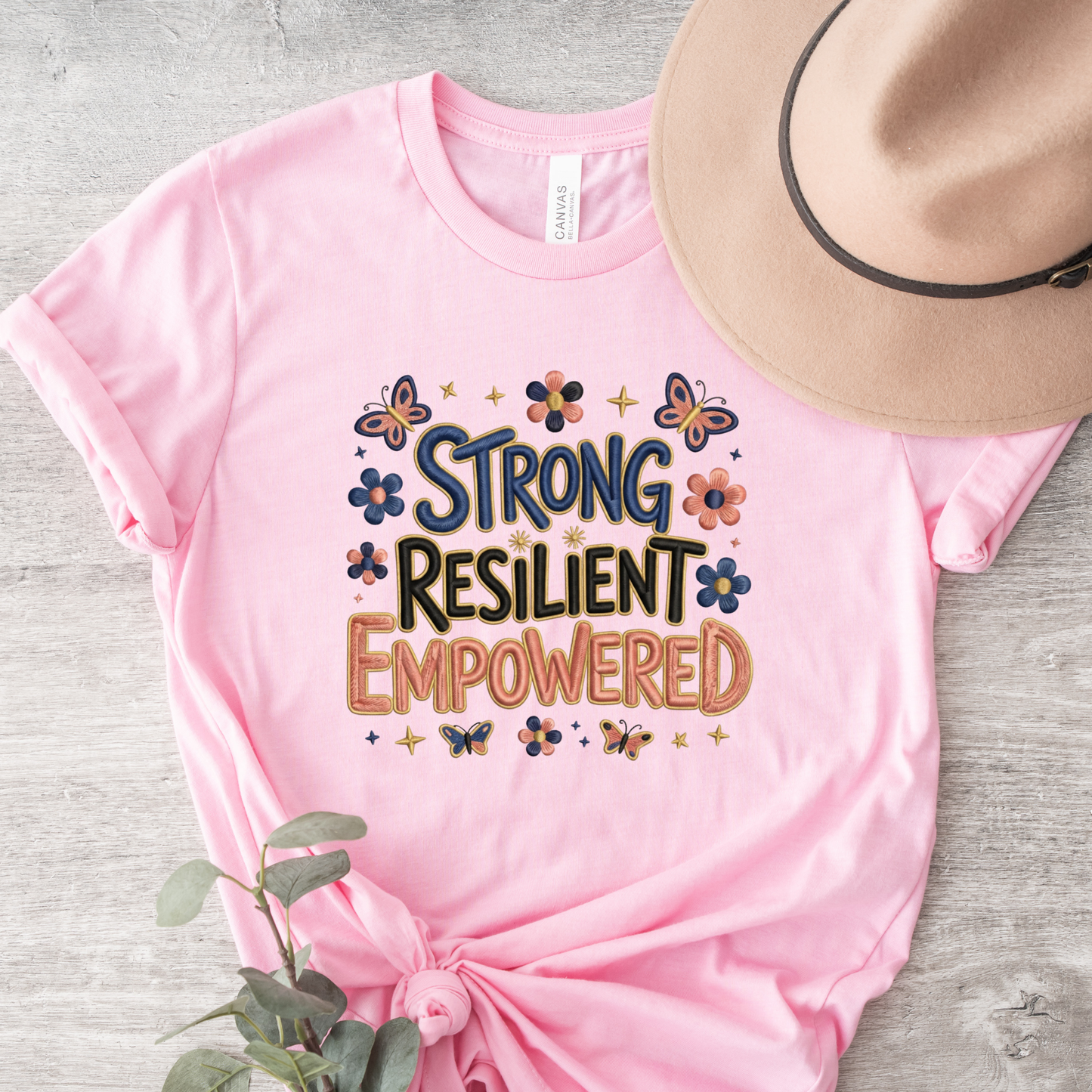 strong resilient empowered shirt, faux crochet graphic tee, empowerment women shirt, resilient crochet design tee, unisex strength shirt, motivated graphic apparel, crochet look t-shirt, self love empowerment tee, sahdeh spruce crochet shirt, strong woman graphic top